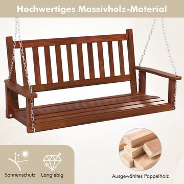 COSTWAY Gartenbank Hängebank Hollywoodschaukel, 2-Sitzer