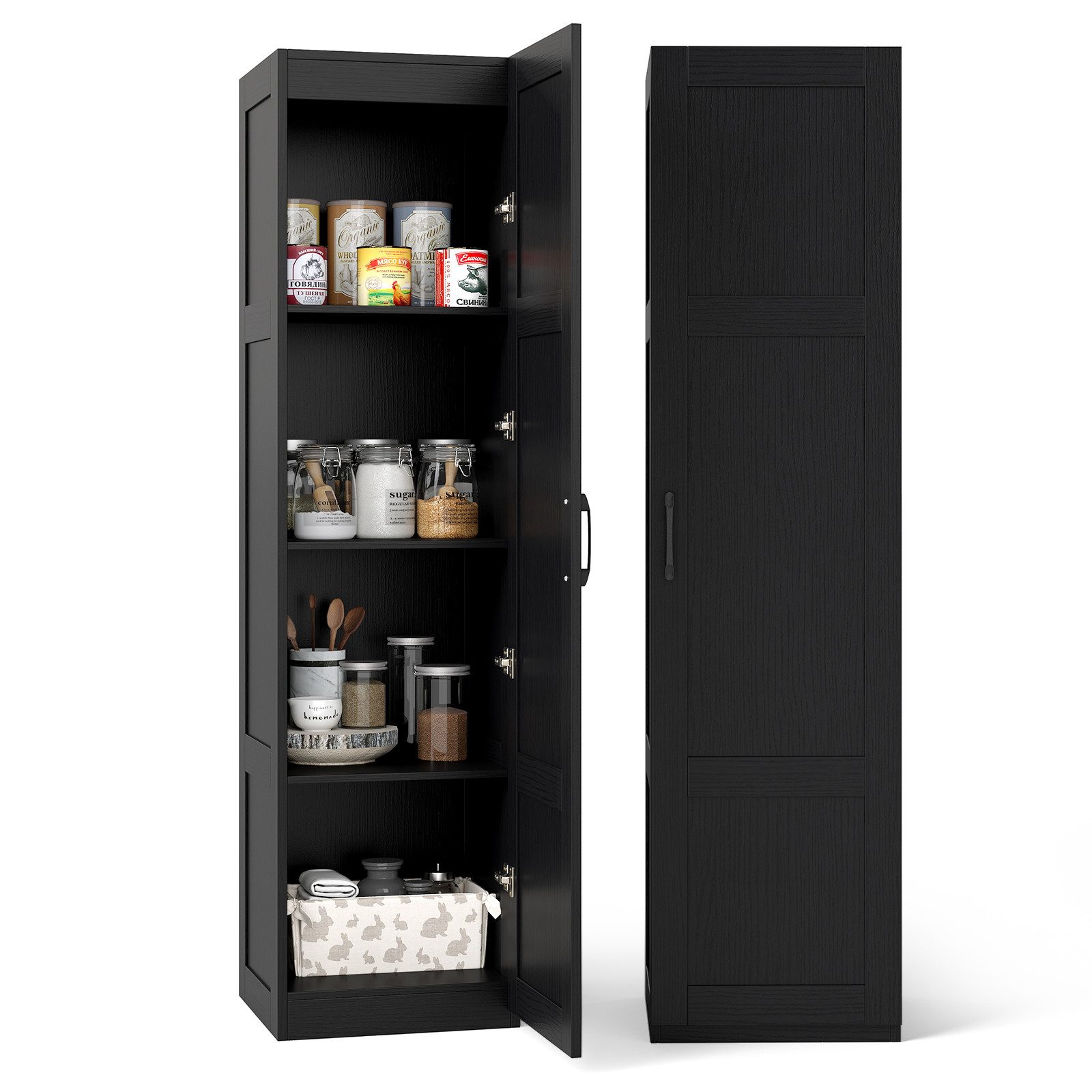 COSTWAY Vorratsschrank Hochschrank schmal, Bodenschrank mit günstig online kaufen