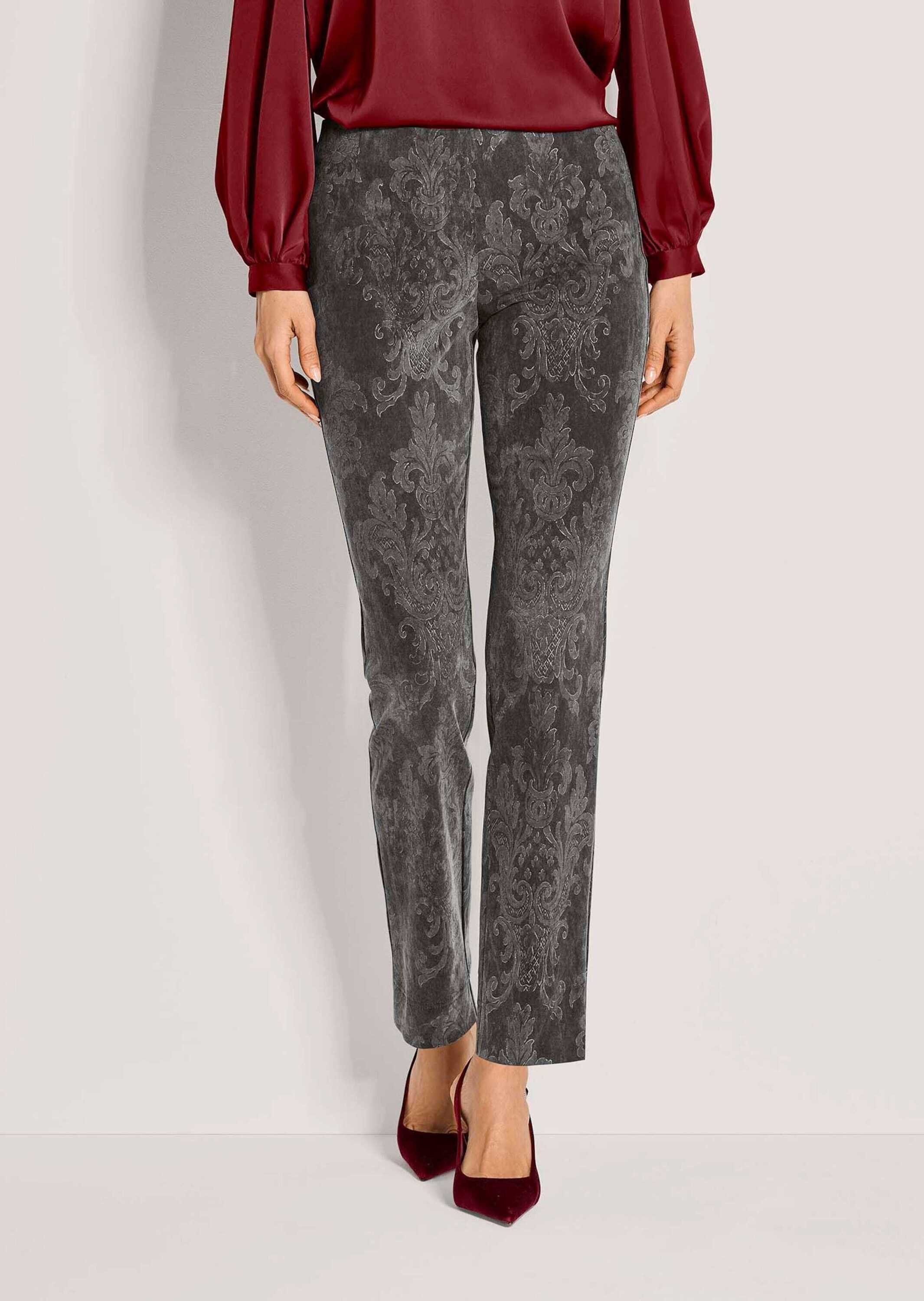 MADELEINE Leggings Komfortable Damenhose mit Allover-Print Baumwollhose mit Paisley-Print, elastischer Bund, weicher Stoff