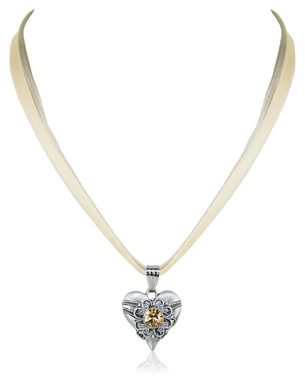 LUISIA® Kette mit Anhänger »Halskette "Paula" mit Herzanhänger und Kristall von Swarovski®« (inkl. Schmuckbox)