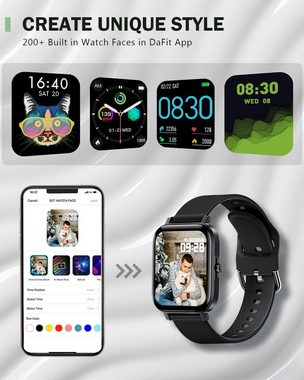 ANCwear Smartwatch (1,83 Zoll, Android, iOS), mit Herzfrequenz Schlaf SpO2 Monitor, Tracker und IP68 Wasserdicht