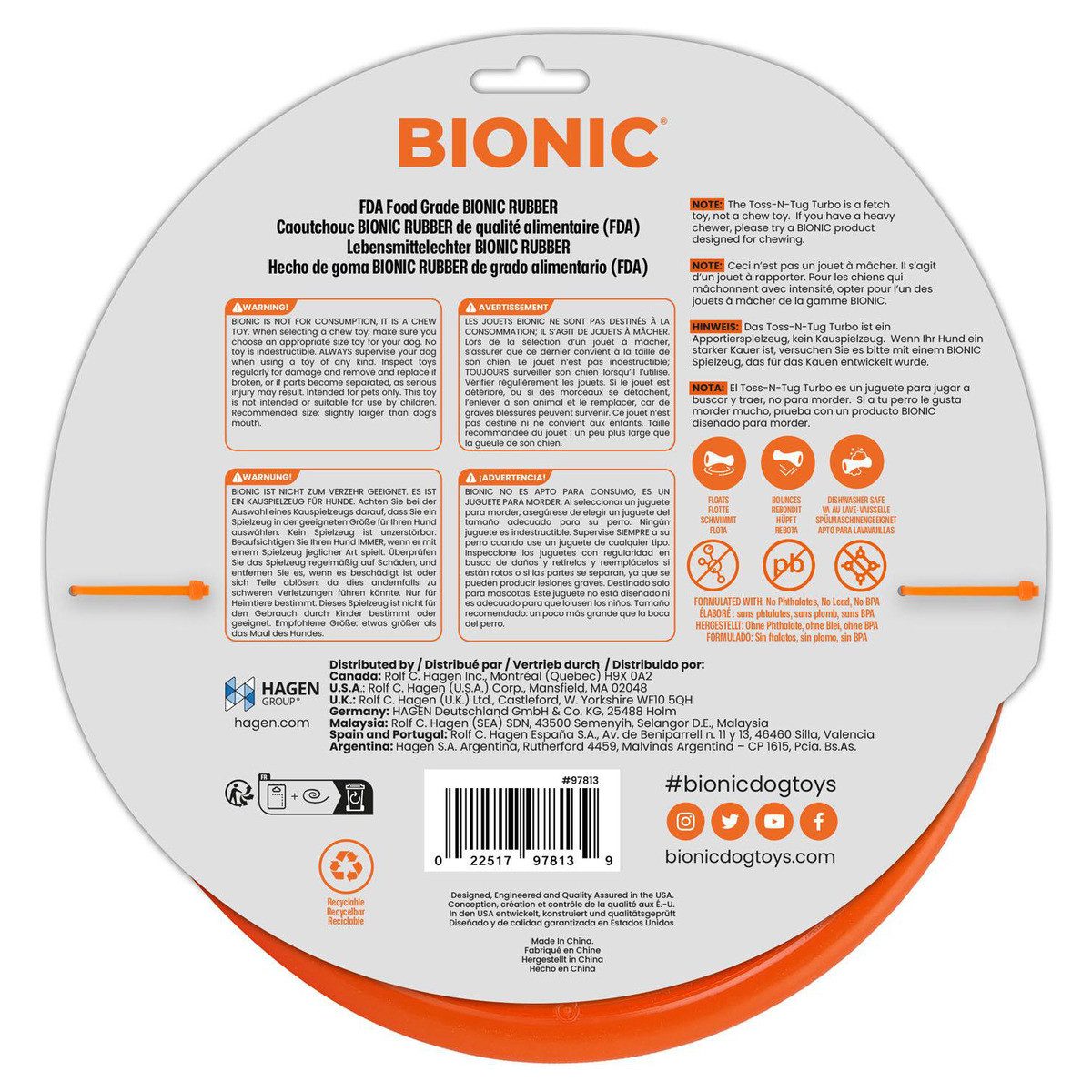 BIONIC Outdoor-Spielzeug Toss-N-Tug Turbo