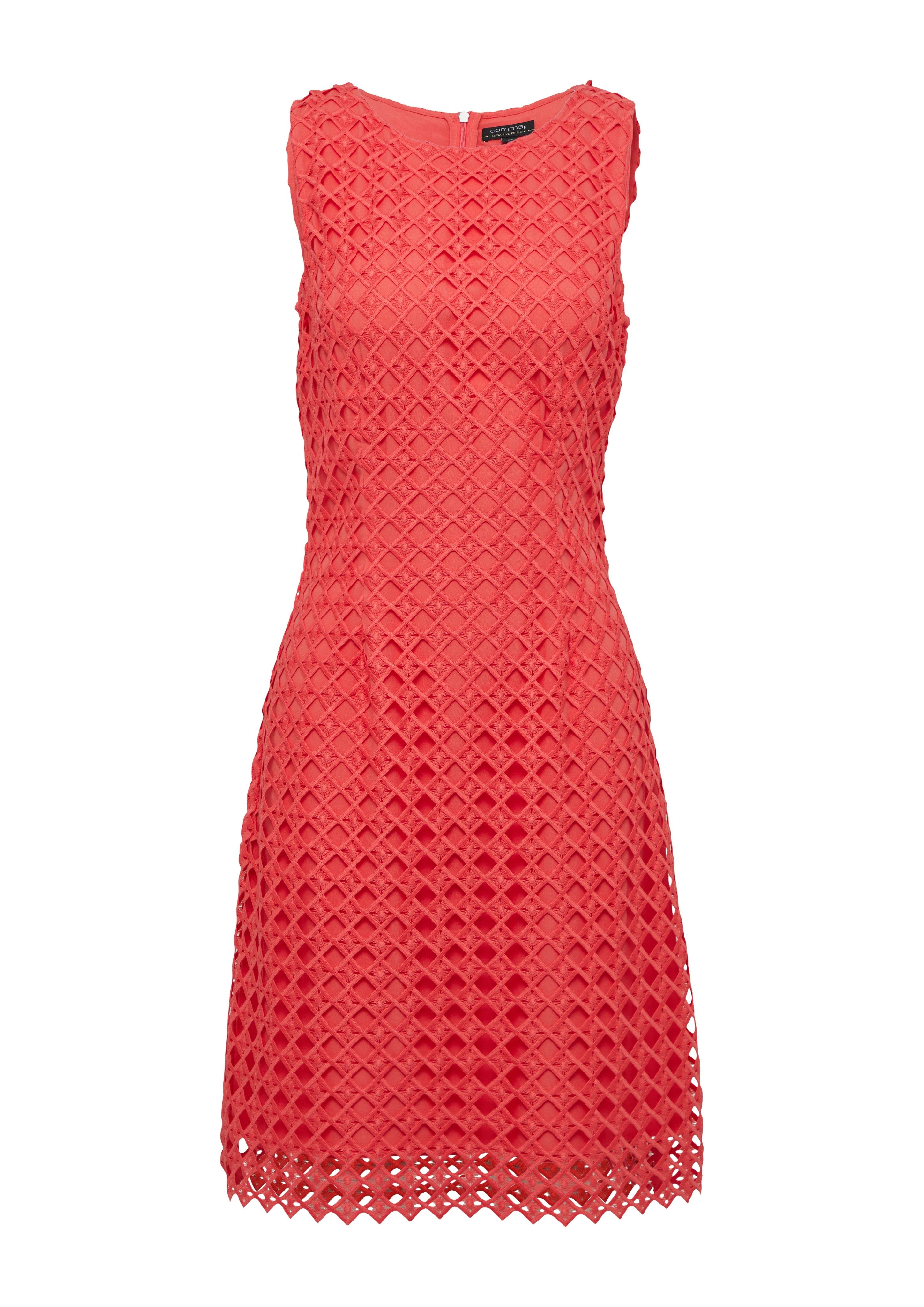 Comma Minikleid Tailliertes Spitzenkleid mit blickdichtem günstig online kaufen