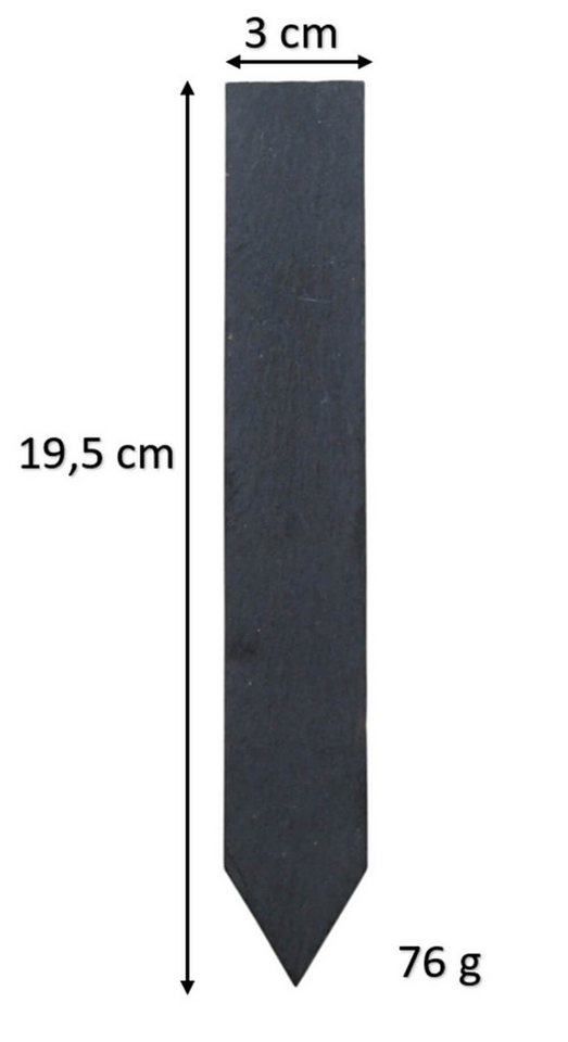 Thumbnail - degawo Hinweisschild 1x Schiefer Pflanzschild 19,5 cm. Stecker zum Beschriften von Kräutern