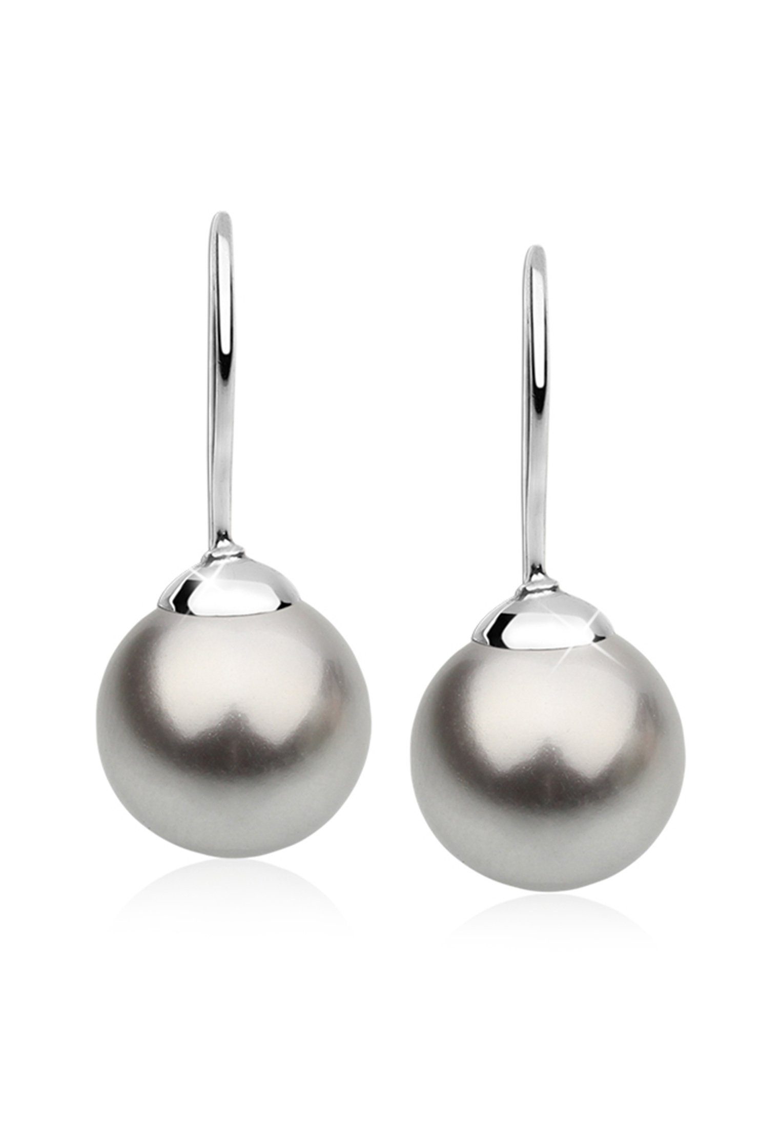 Nenalina Paar Ohrhänger Hänger Basic Synthetische Perle 925 Silber