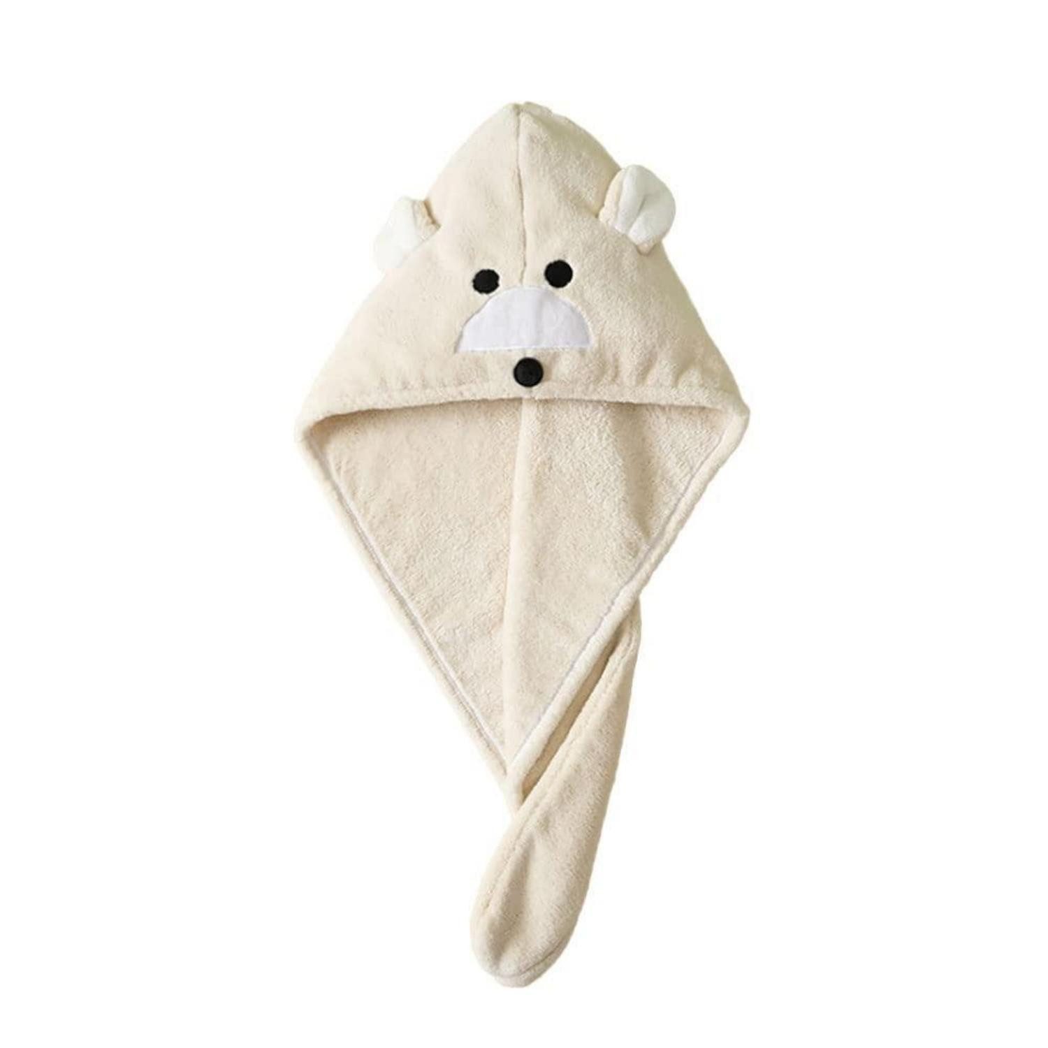 LuxusKollektion Turban-Handtuch Haarturban Mikrofaser mit Knopf Grau Kinder Erwachsene, (1-St)