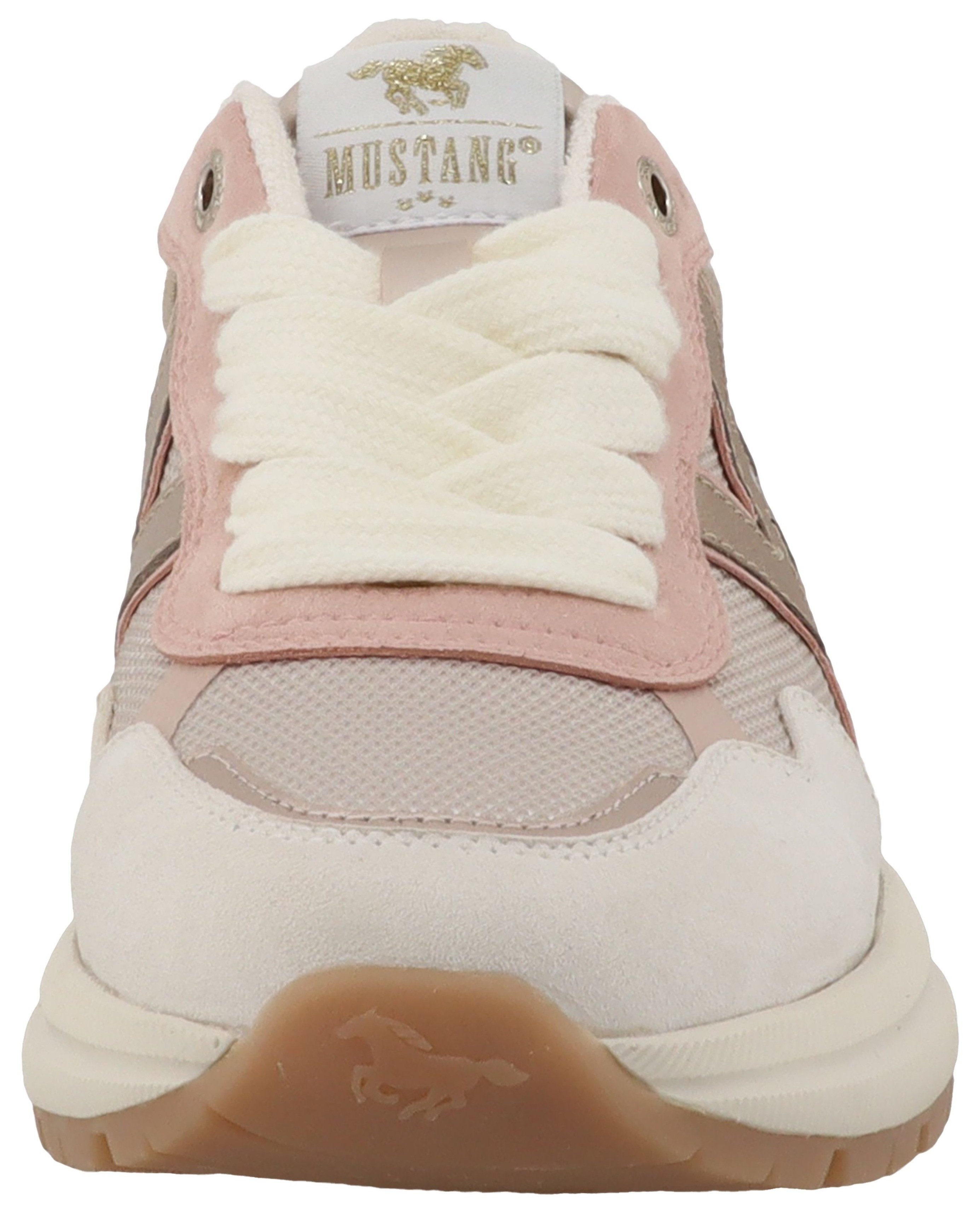 Mustang Shoes Nilda Keilsneaker Schnürschuh, Halbschuh mit pastellfarbenen Kontrastbesätzen – Bild 4 von 5