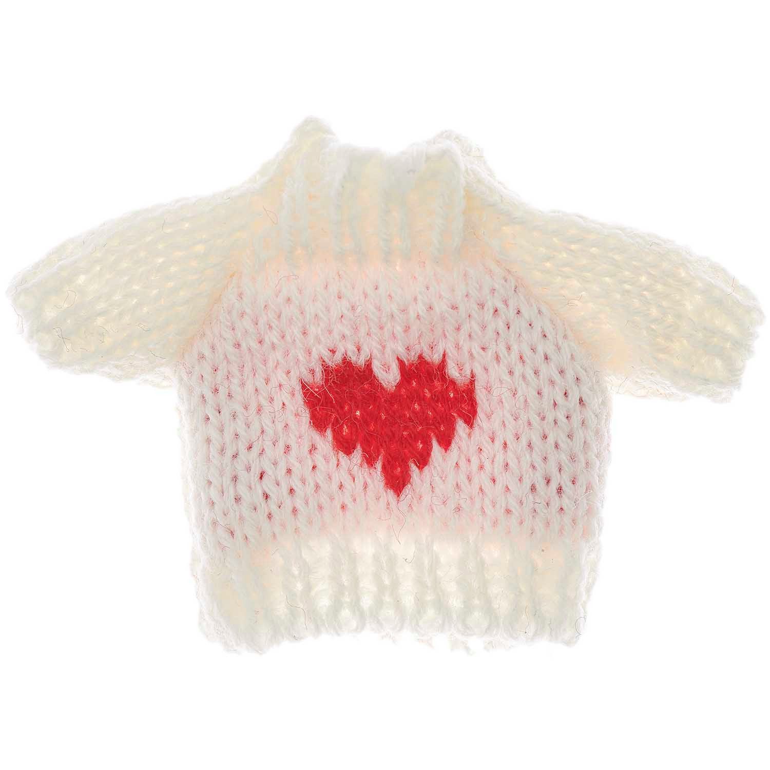 Rico Design Wichtel Miniatur Strickpullover Herz - Wichtel- und Puppenhaus