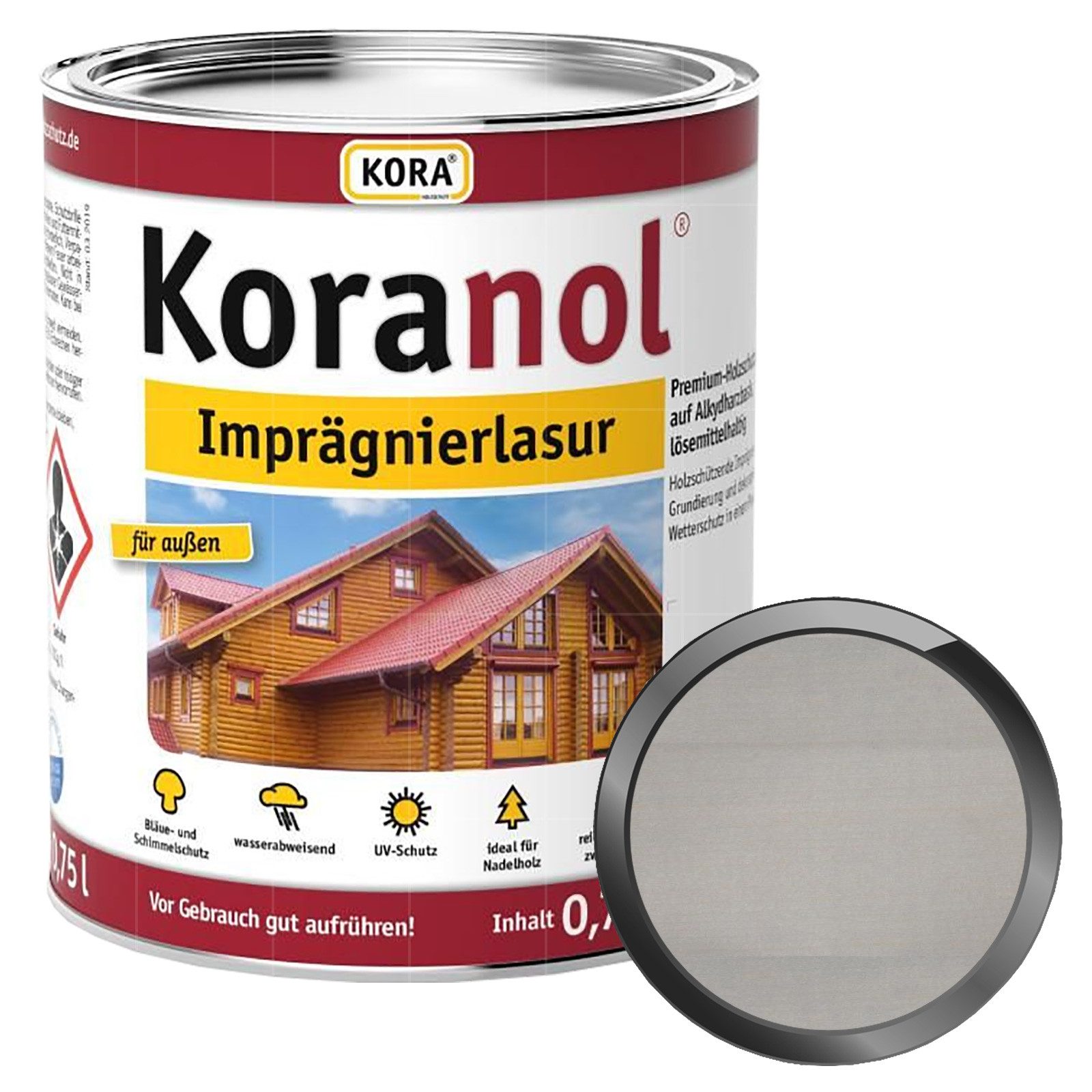 KORA Holzgrundierung Koranol Imprägnierlasur - 0.75 Ltr