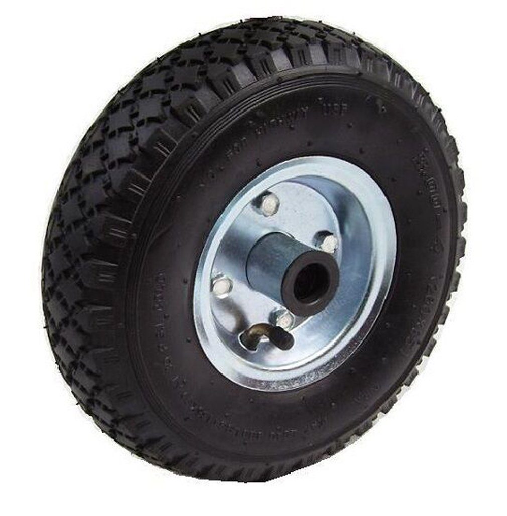 Apex Sackkarren-Rad 2 Sackkarrenrad 260mm Achse Ø 20mm Stahlfelge Bollerwagen Sackkarre (2 St)