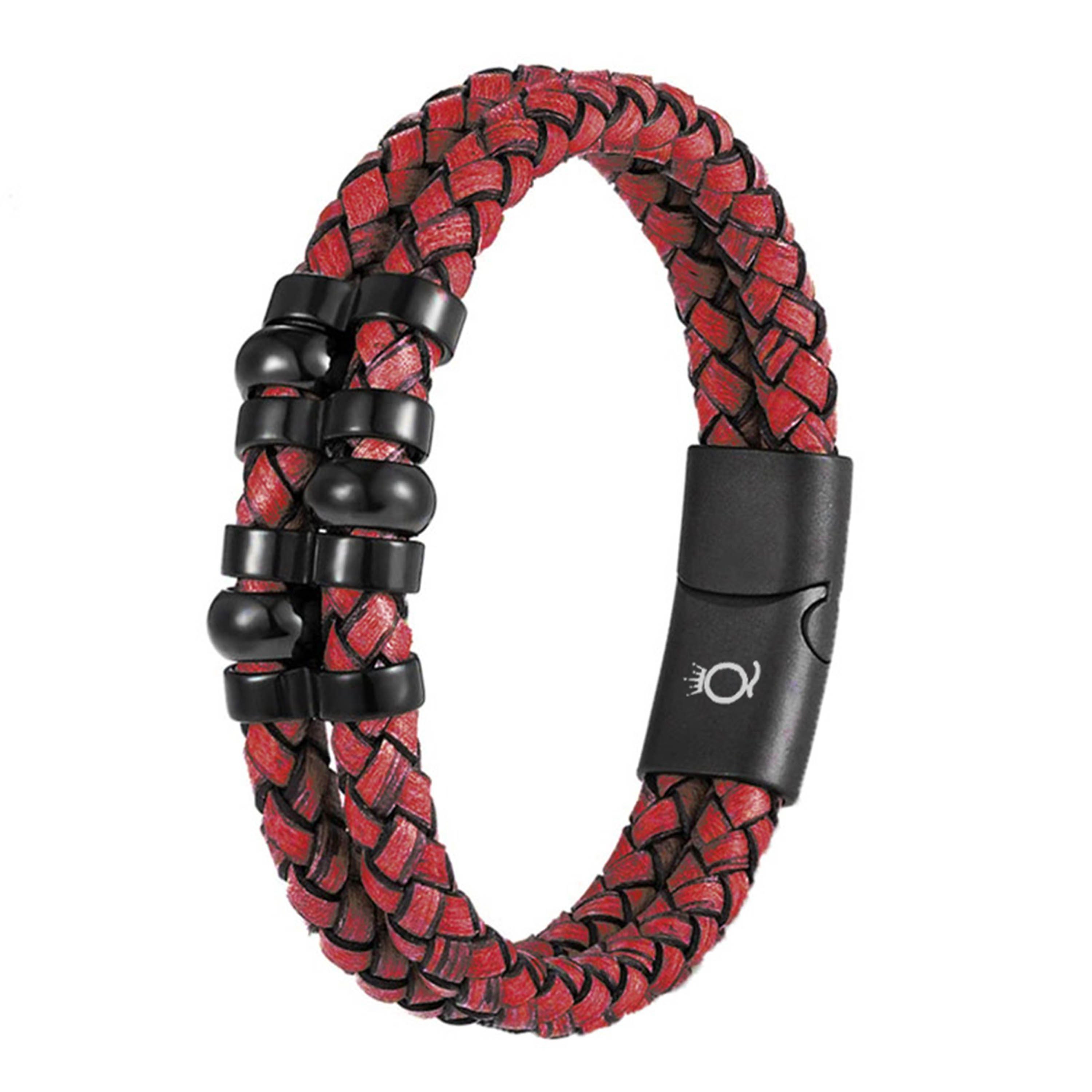 UNIQAL.de Lederarmband Lederarmband Herren "MIRACLE" geflochten (Edelstahl, günstig online kaufen