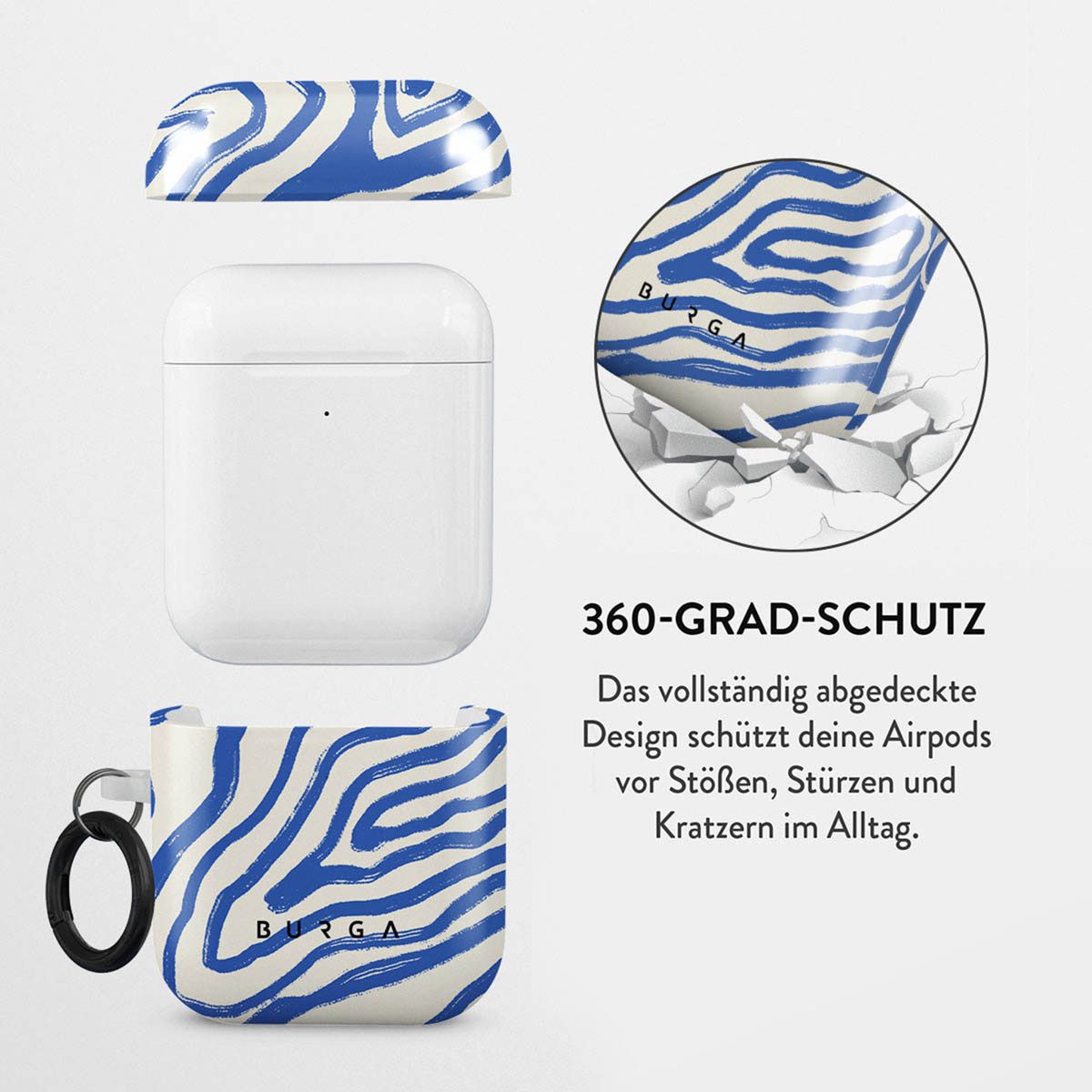 BURGA Kopfhörer-Schutzhülle Burga Hardcase Hülle Apple AirPods 1 / 2 - Seven Seas
