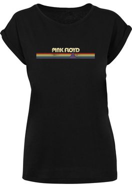F4NT4STIC T-Shirt Pink Floyd Prism Retro Stripes Vintage Rock Merch. Damen,Premium Merch,Regular-Fit,Kurze Ärmel,Bandshirt