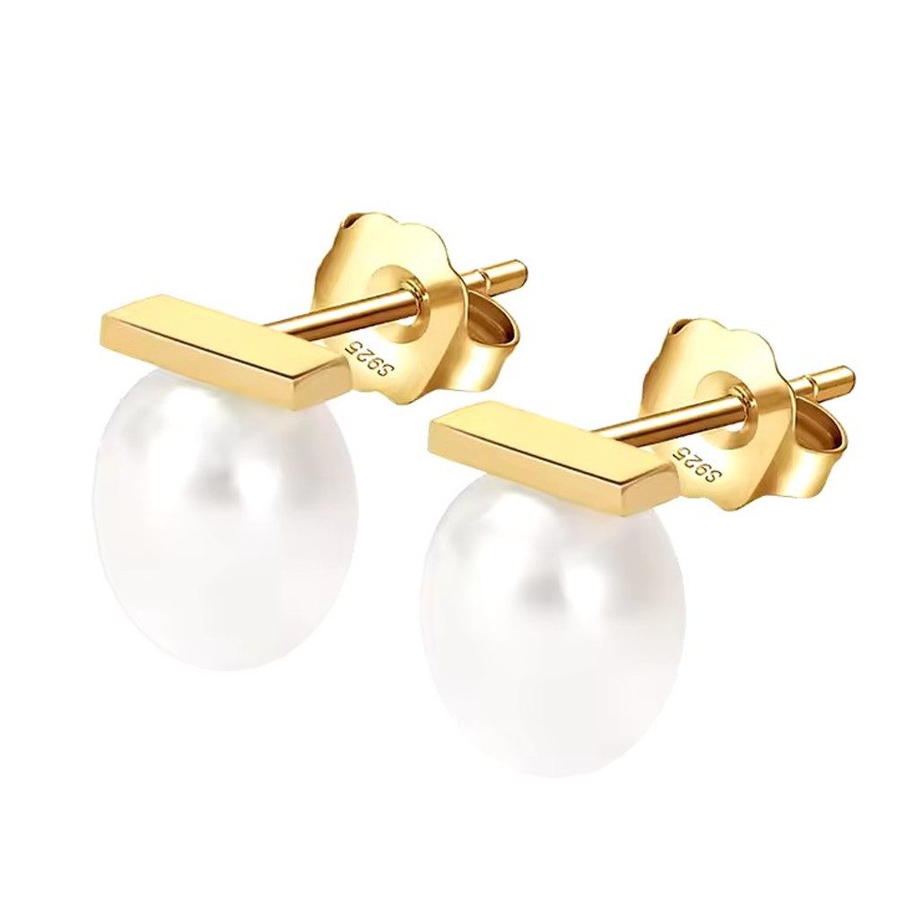 Runde Perlé Perlenohrringe kleine zarte Perlenohrstecker Basic Klassisch, h günstig online kaufen