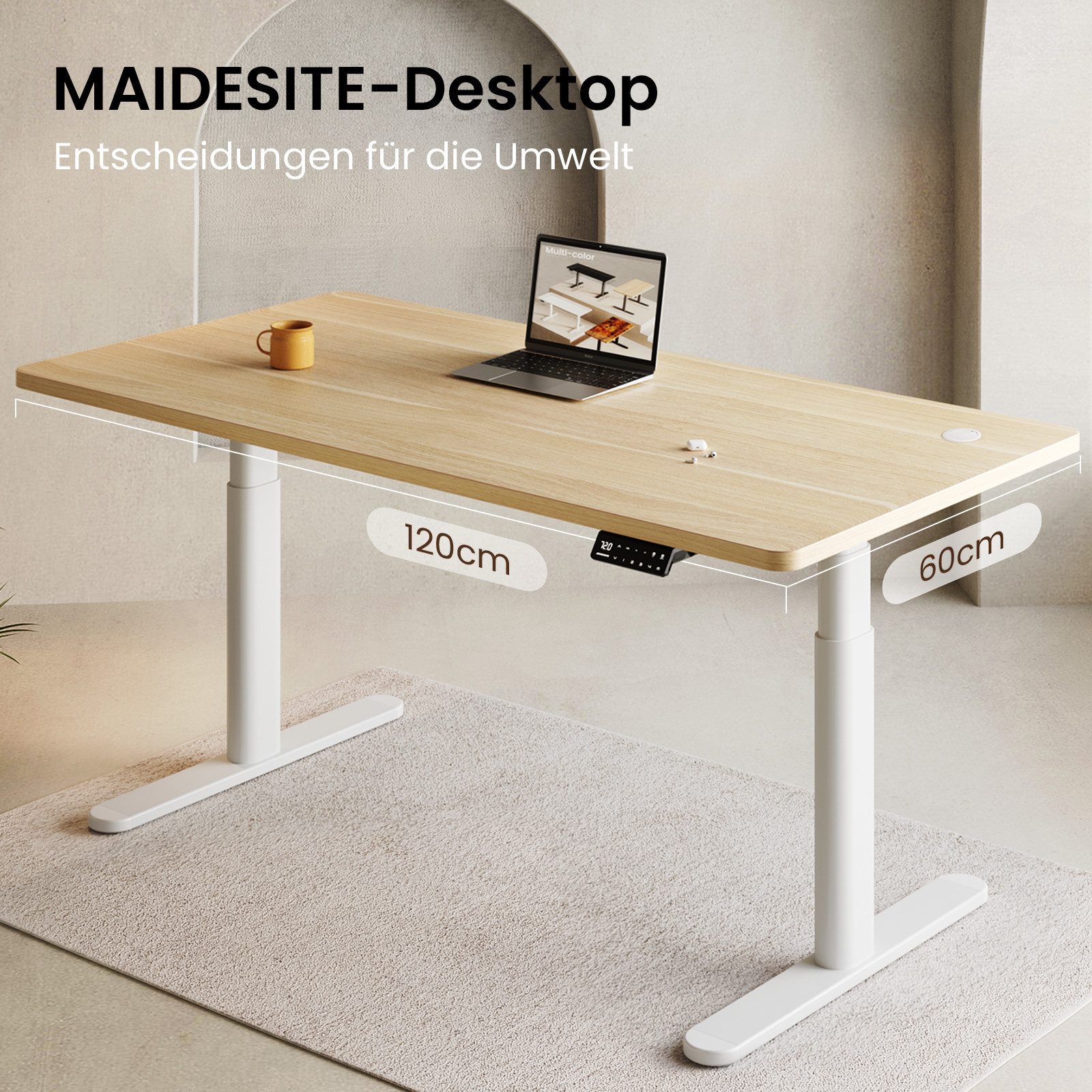 MAIDESITE Tischplatte für höhenverstellbare Schreibtische, Esstische günstig online kaufen