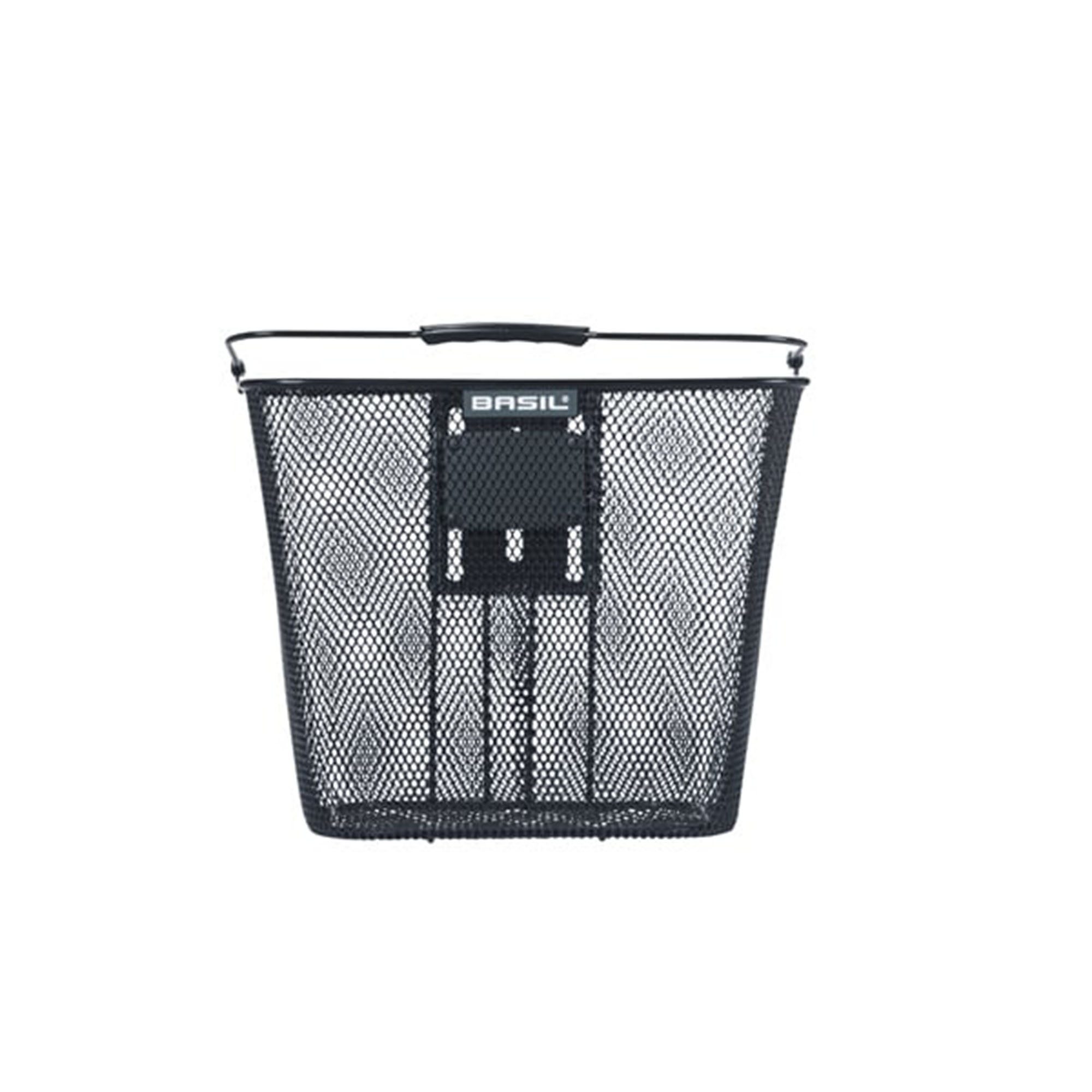 Basil Einkaufsshopper Bilbao, 10 l, Fahrradkorb vorne mit BasEasyStem EC Halter für Lenker 10L Lenkerkorb