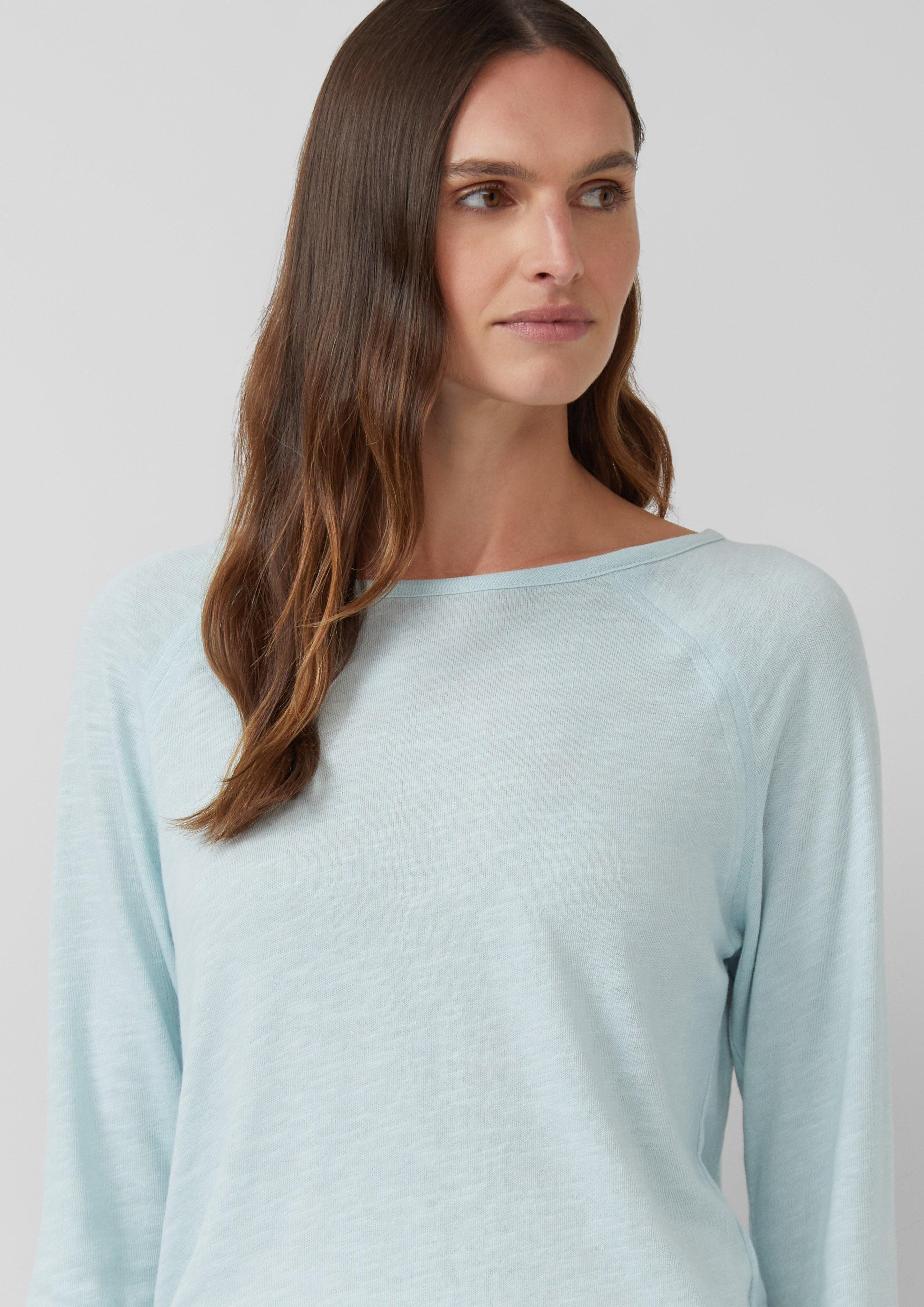 s.Oliver Langarmshirt Langarmshirt mit Flammgarnstruktur günstig online kaufen