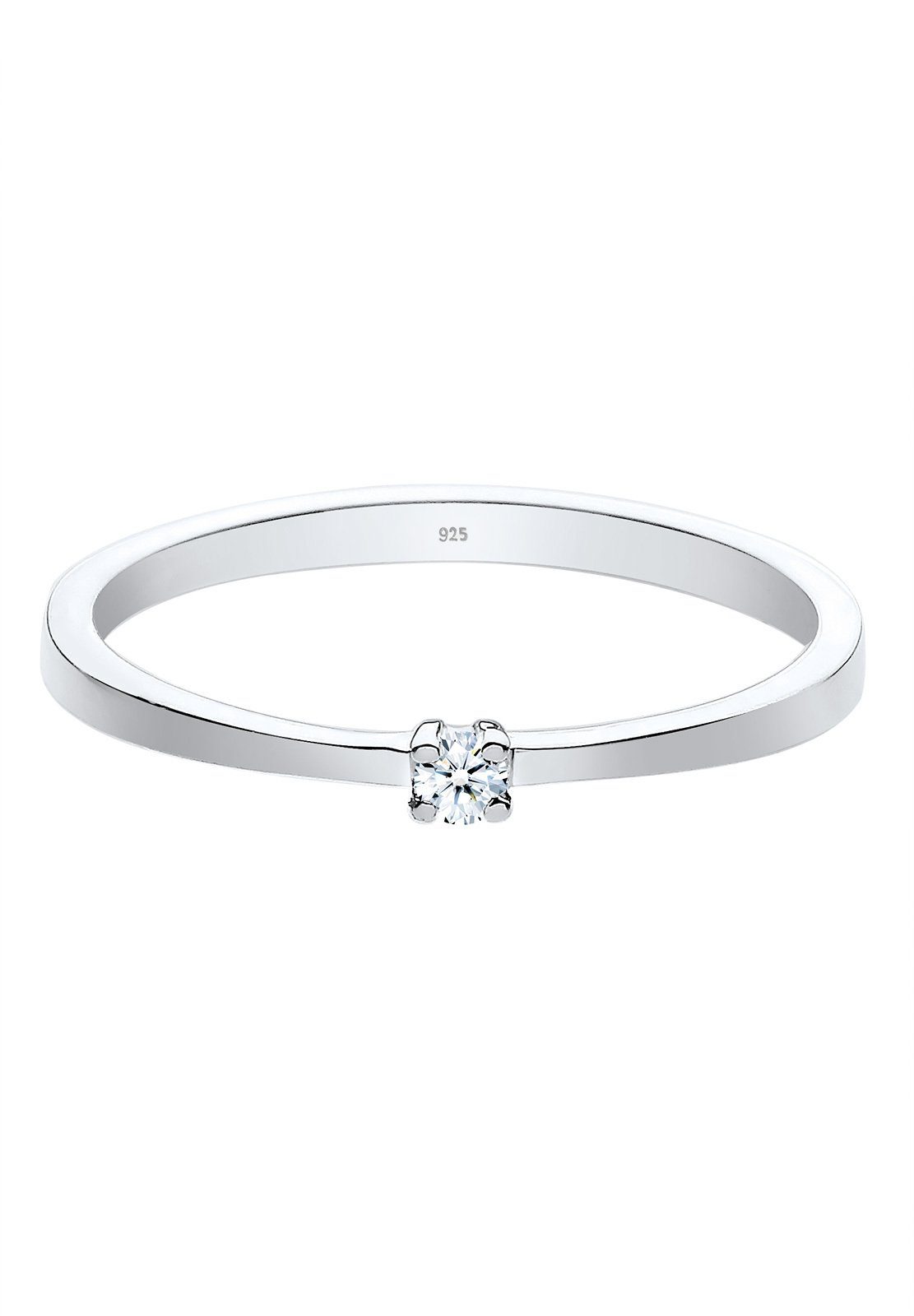 Elli DIAMONDS Verlobungsring Solitär Diamant Weiß (0.03 ct) 925 Sterling Si günstig online kaufen