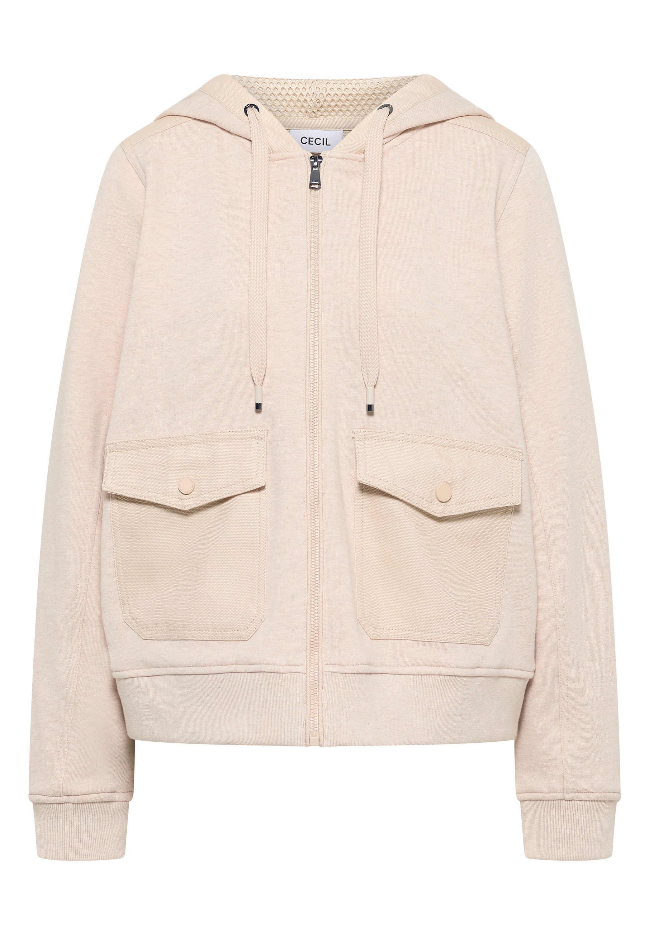 CECIL Sweatjacke mit Strukturmix