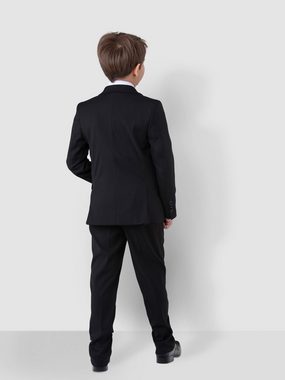 Melli-Trends Kinderanzug Luxuriöser Jungen Anzug Kommunionanzug 6-teilig, in Schwarz (Sakko, Weste, Hemd, Hose, Krawatte und Einstecktuch) festlich, elegant