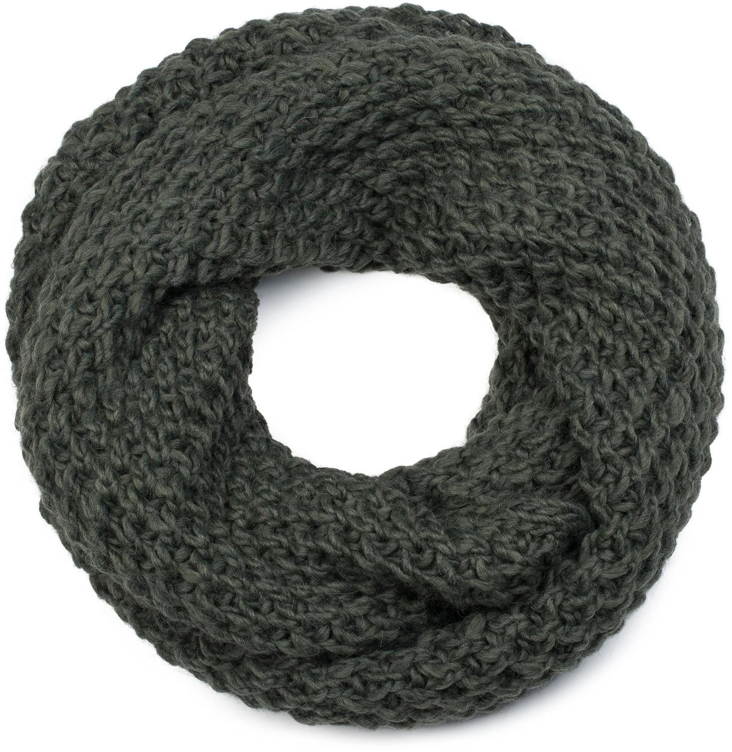 styleBREAKER Strickschal Grobstrick Loop Schal mit Woll-Anteil, (1-St)