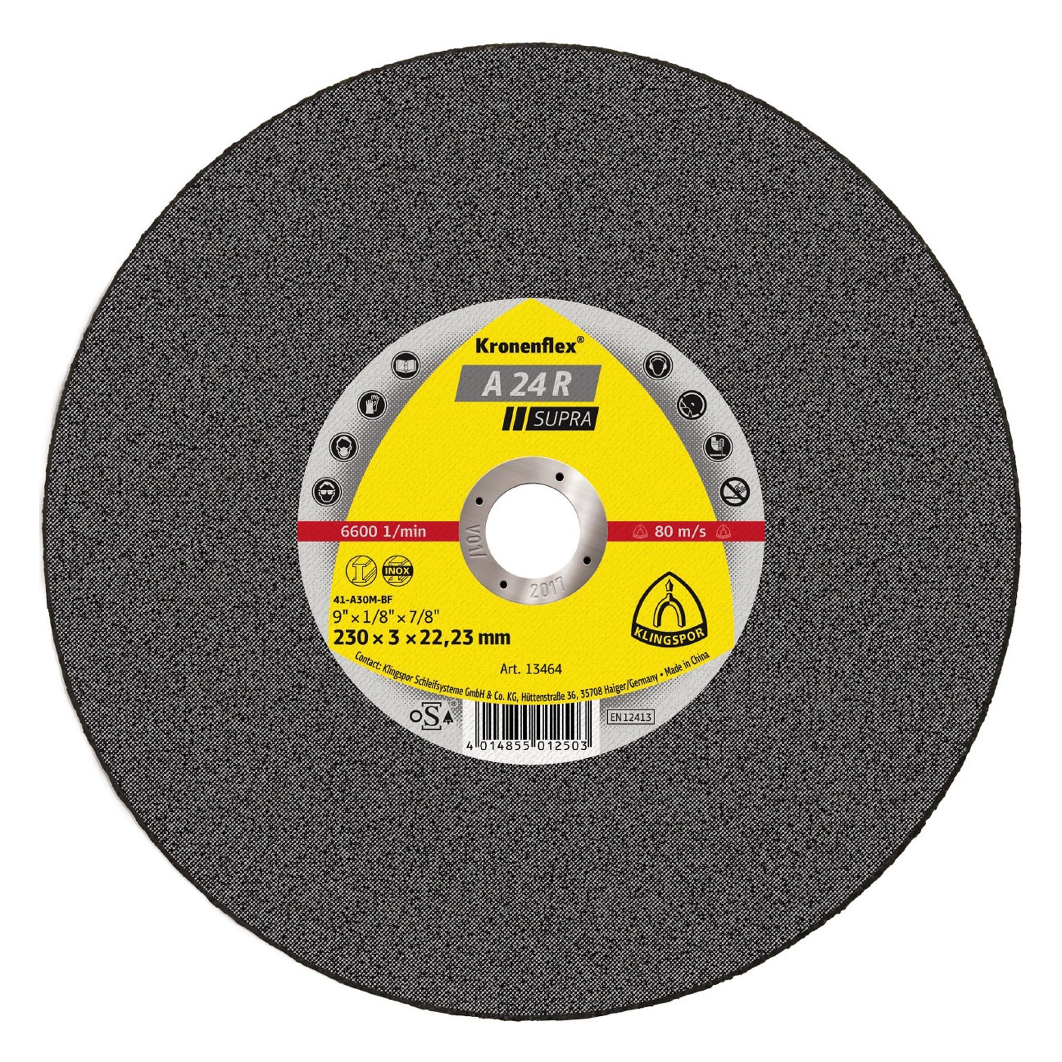 Klingspor Trennscheibe, Ø 125 mm, A24R Supra 125 x 2,5 mm gekröpft