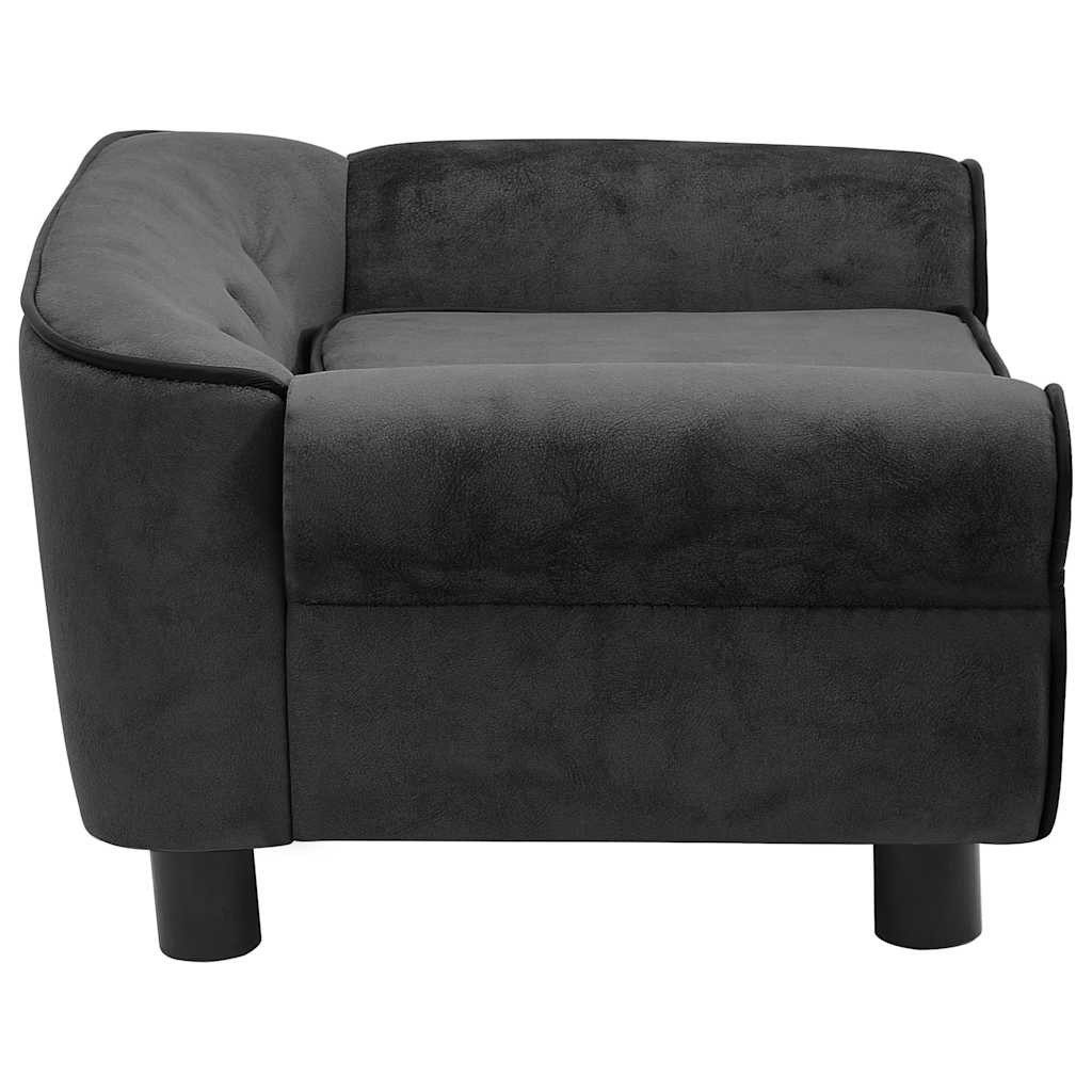 vidaXL Tierbett, Hundesofa Dunkelgrau 72x45x30 cm Plüsch