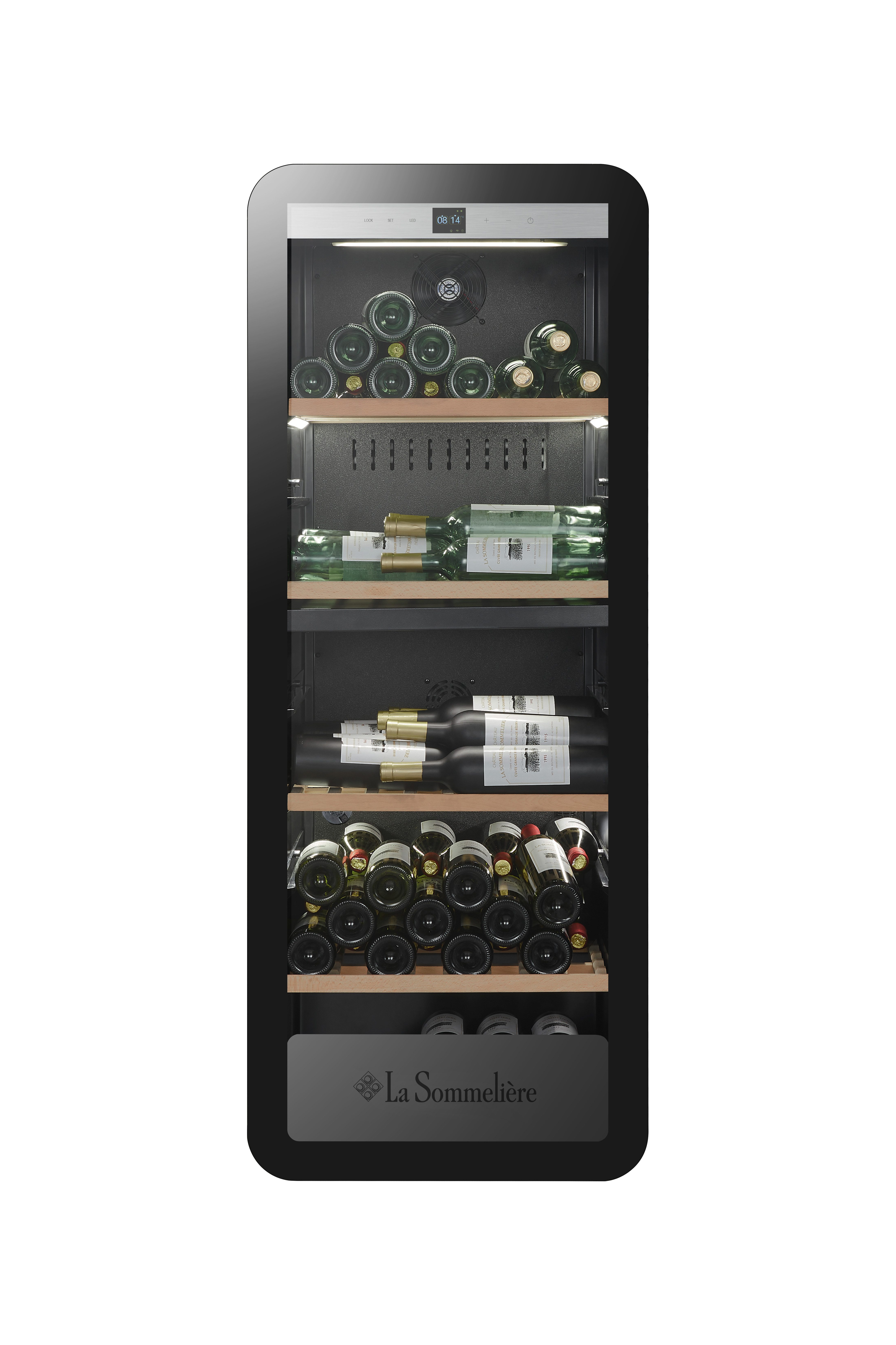 La Sommelière Weinkühlschrank APOGEE145DZN, für 143 Standardflaschen á 0,75l,2 Zonen, Aktivkohlefilter, LED-Beleuchtung, SMART
