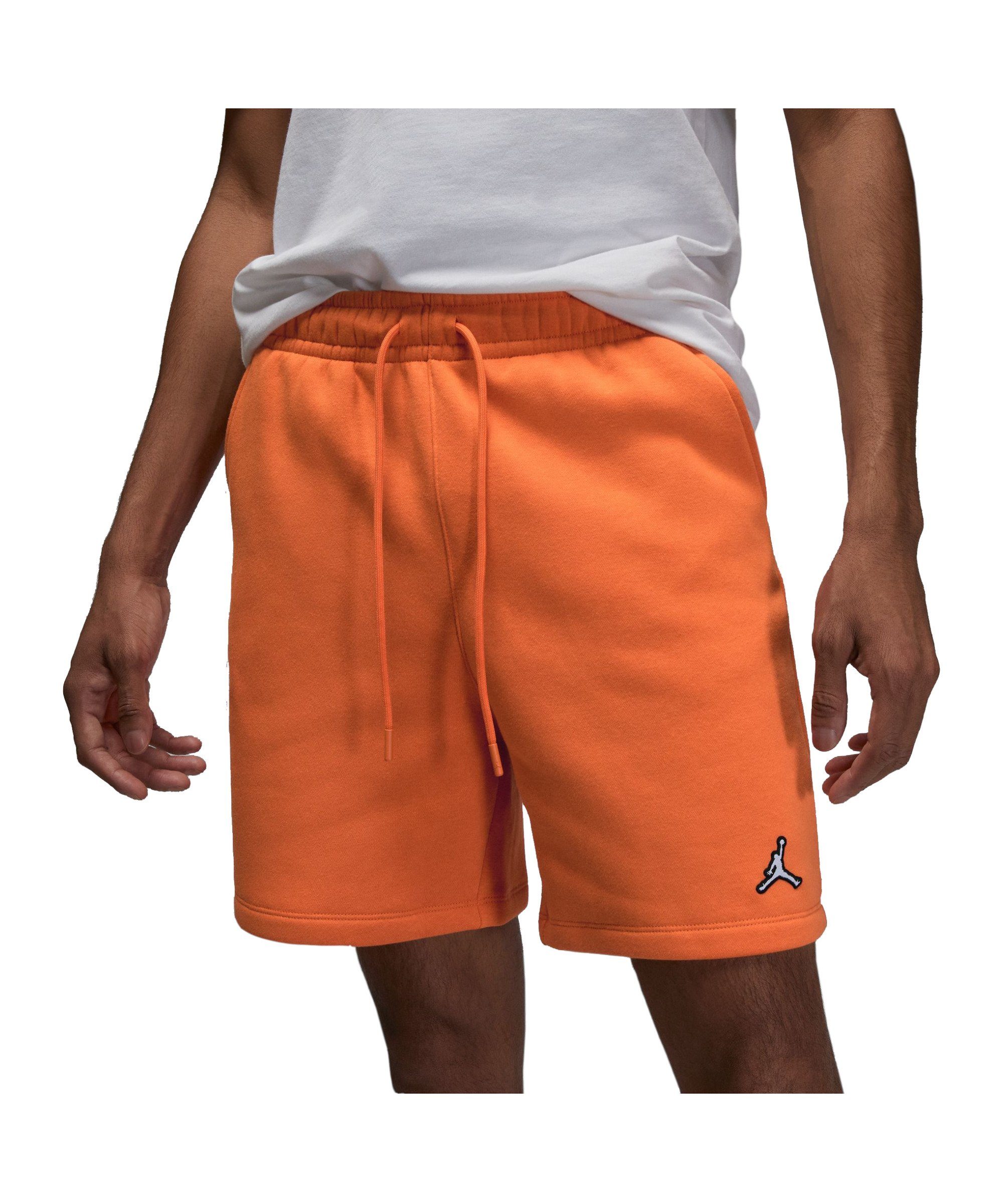 Nike Sportswear Jogginghose Jordan Essential Fleece Short orangeweiss | Jogginghosen