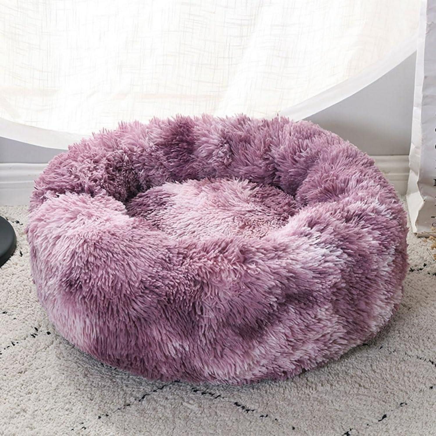LuxusKollektion Hundebett Rundes Hundebett Lila 40cm