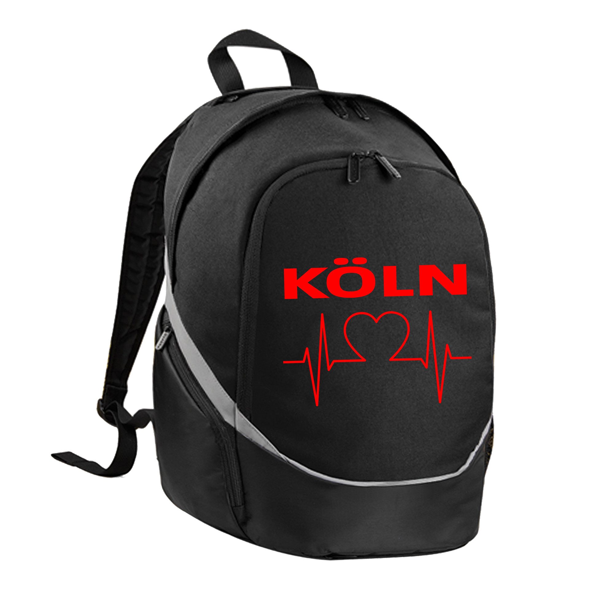 multifanshop Rucksack Köln - Herzschlag - Tasche