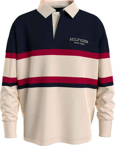 Tommy Hilfiger Sweatshirt MONOTYPE COLOR BLOCK RUGBY mit Knöpfen am Kragen