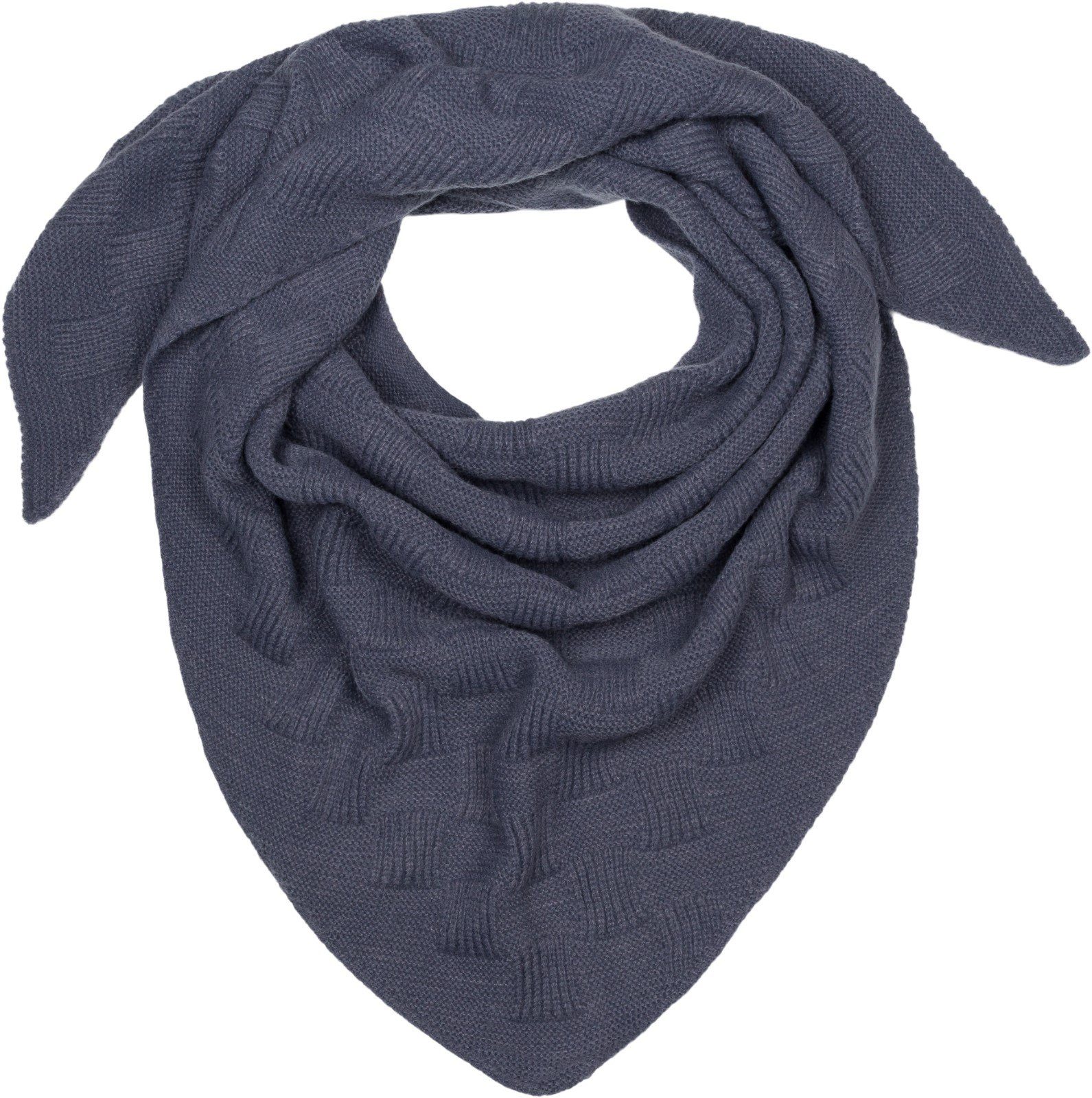 styleBREAKER Strickschal Strick Dreiecktuch Schachbrett Strickmuster, günstig online kaufen