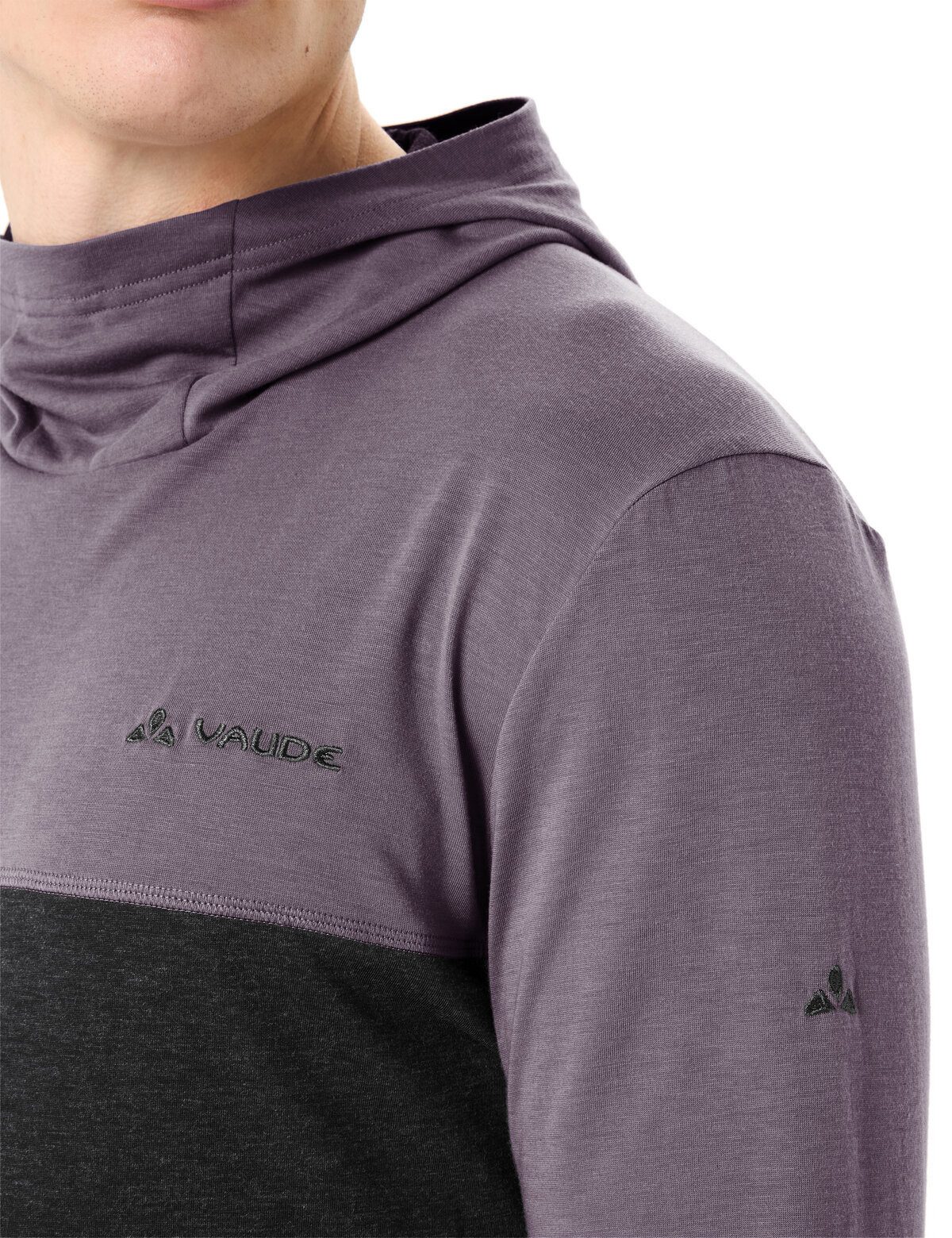 VAUDE Rundhalspullover Men's Qimsa Hoody (1-tlg) Herren Langarmshirt mit Kapuze fürs Mountainbike – Bild 5 von 5
