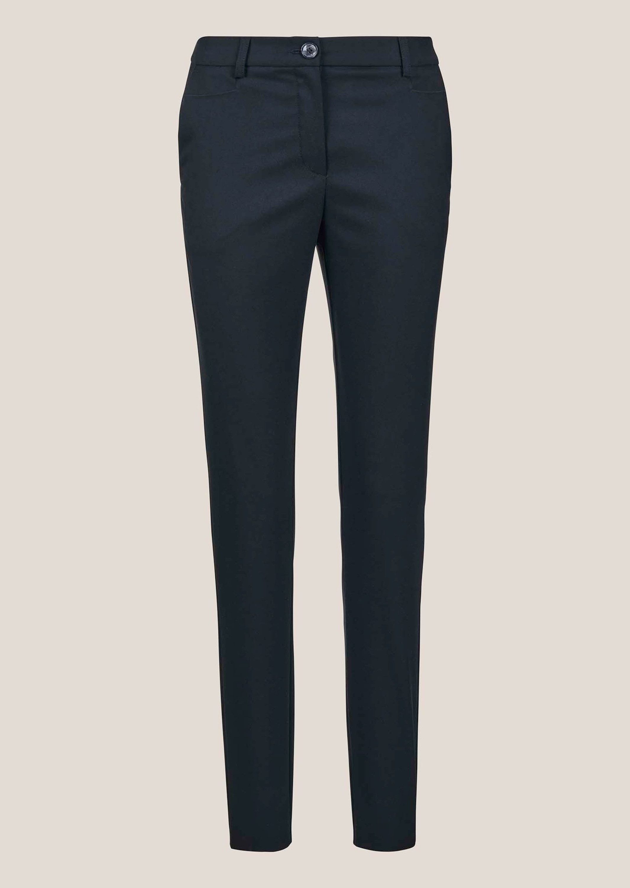 Stoffhose Schlanke Stretch-Hose mit Formbund