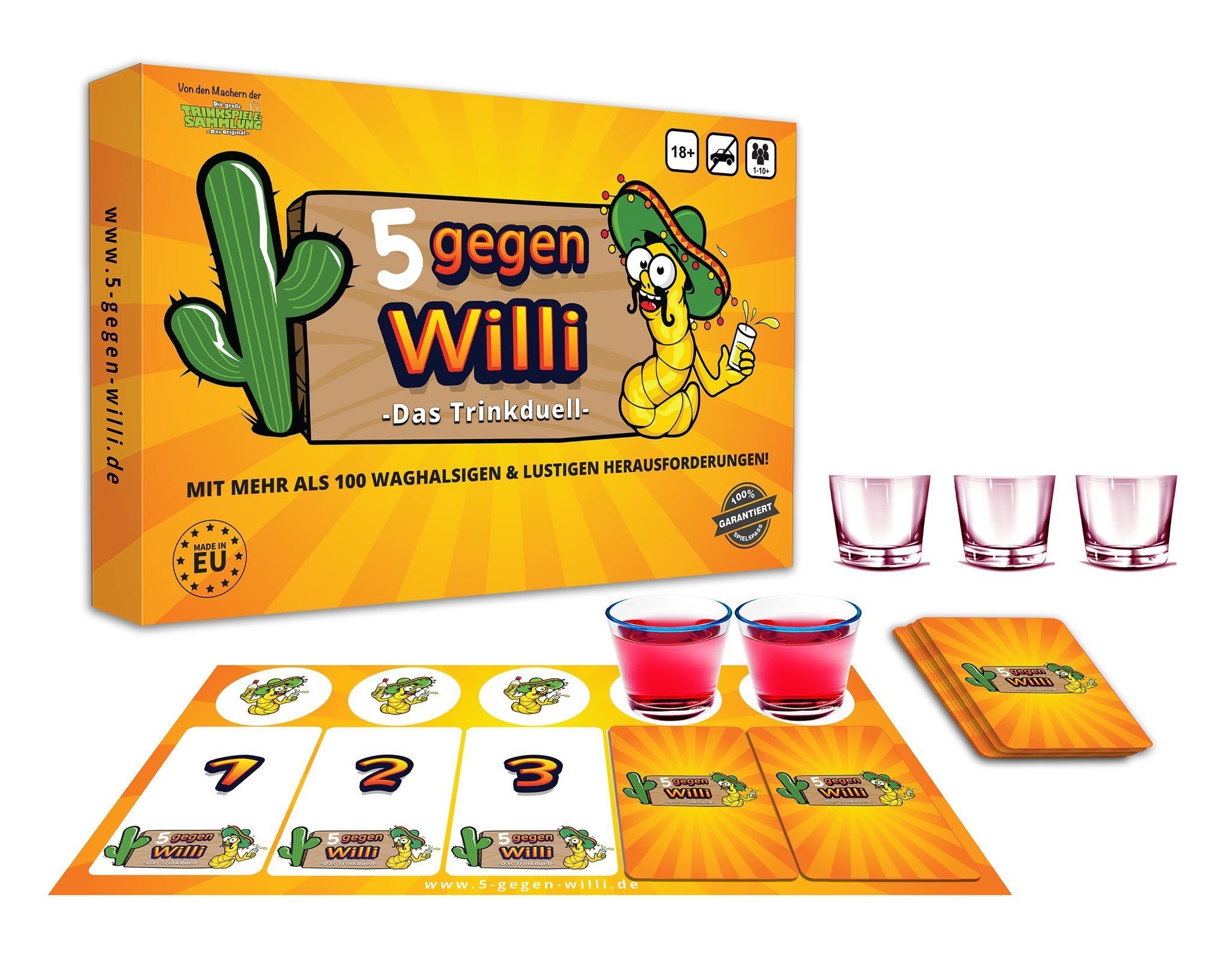 Gomazing Spiel, Brettspiel 5 gegen Willi - Das Trinkduell
