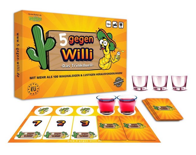 Gomazing Spiel, Brettspiel »5 gegen Willi - Das Trinkduell«