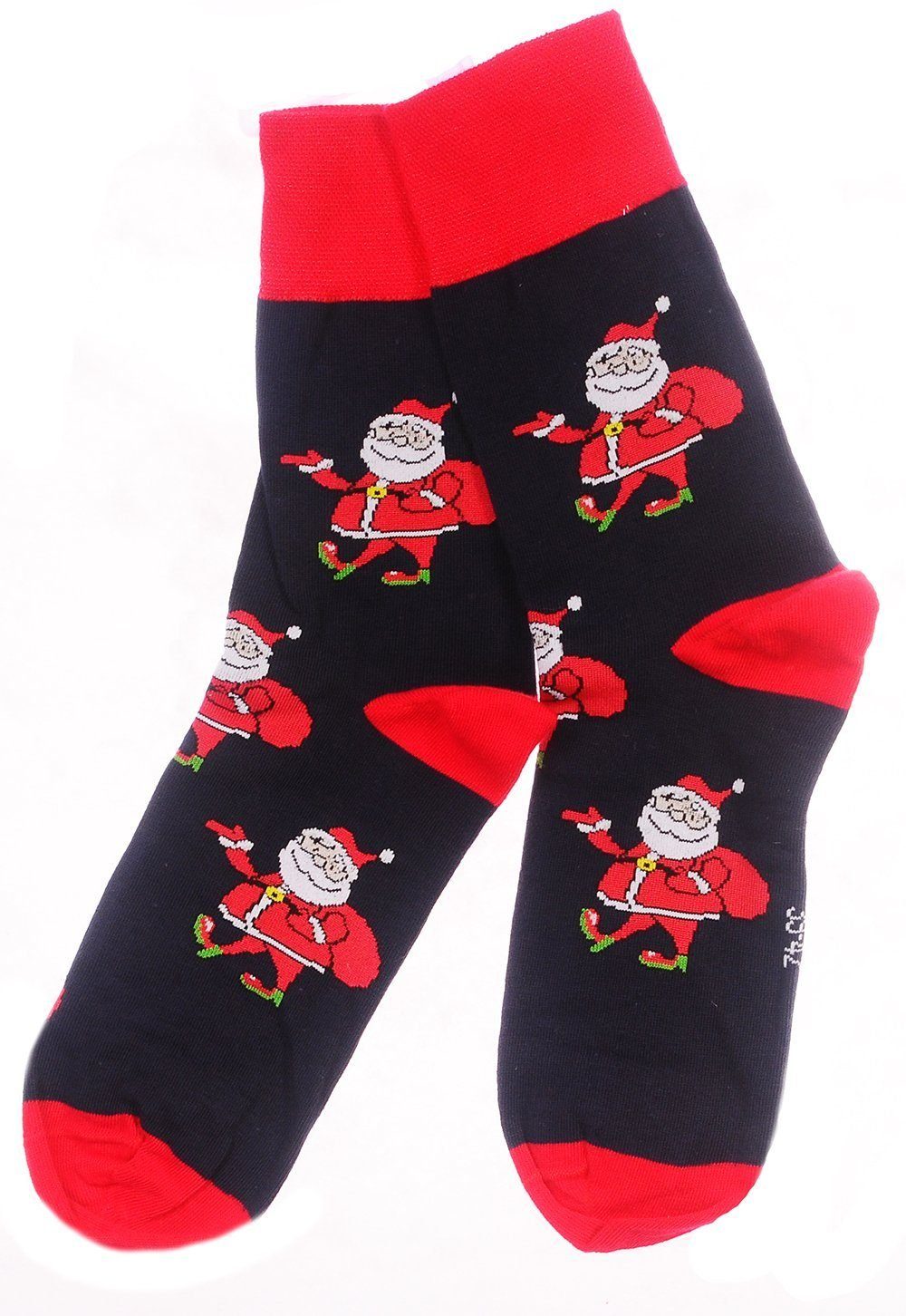 Martinex 38 35 schön, weihnachtlich Weihnachtssocken Socken 46 39 42 1 Paar Strümpfe bunt, BLau_Santa 43 Socken