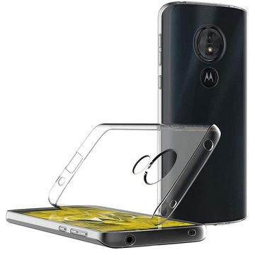 CoolGadget Handyhülle Transparent als 2in1 Schutz Cover Set für das Motorola Moto G6 5,7 Zoll, 2x 9H Glas Display Schutz Folie + 1x TPU Case Hülle für Moto G6