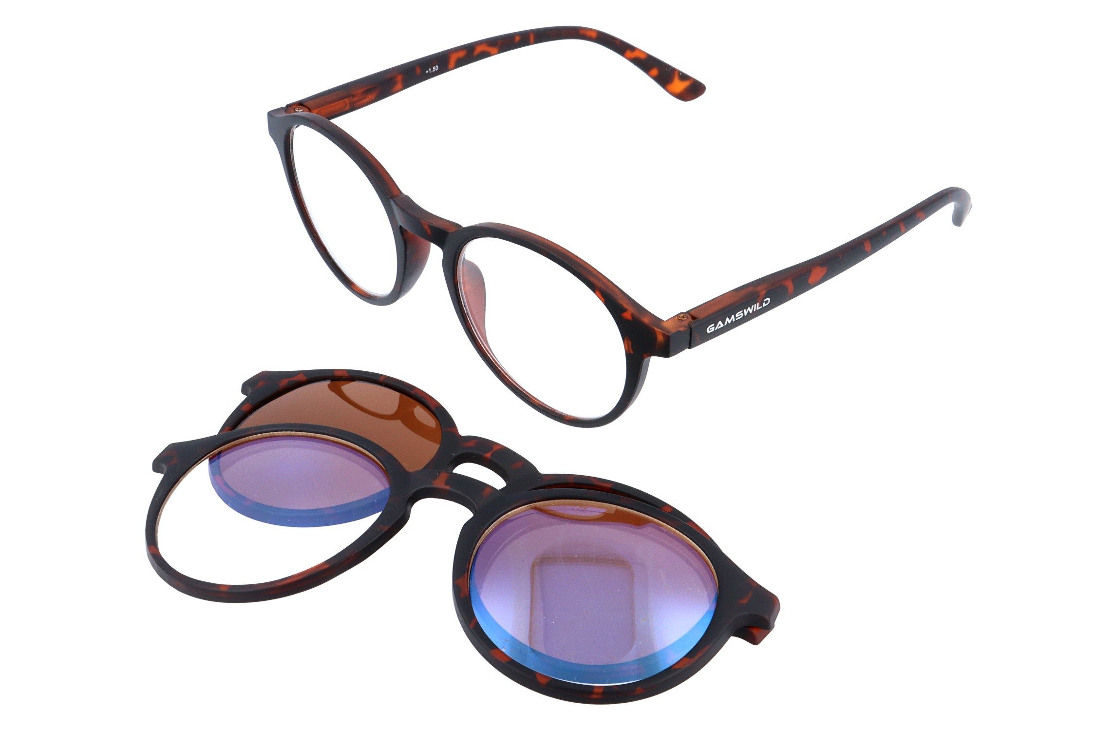 Lesebrille Gamswild +1,0 +1,5 +2,0 +2,5 dpt (3 in 1) Lesebrille + Clip PC