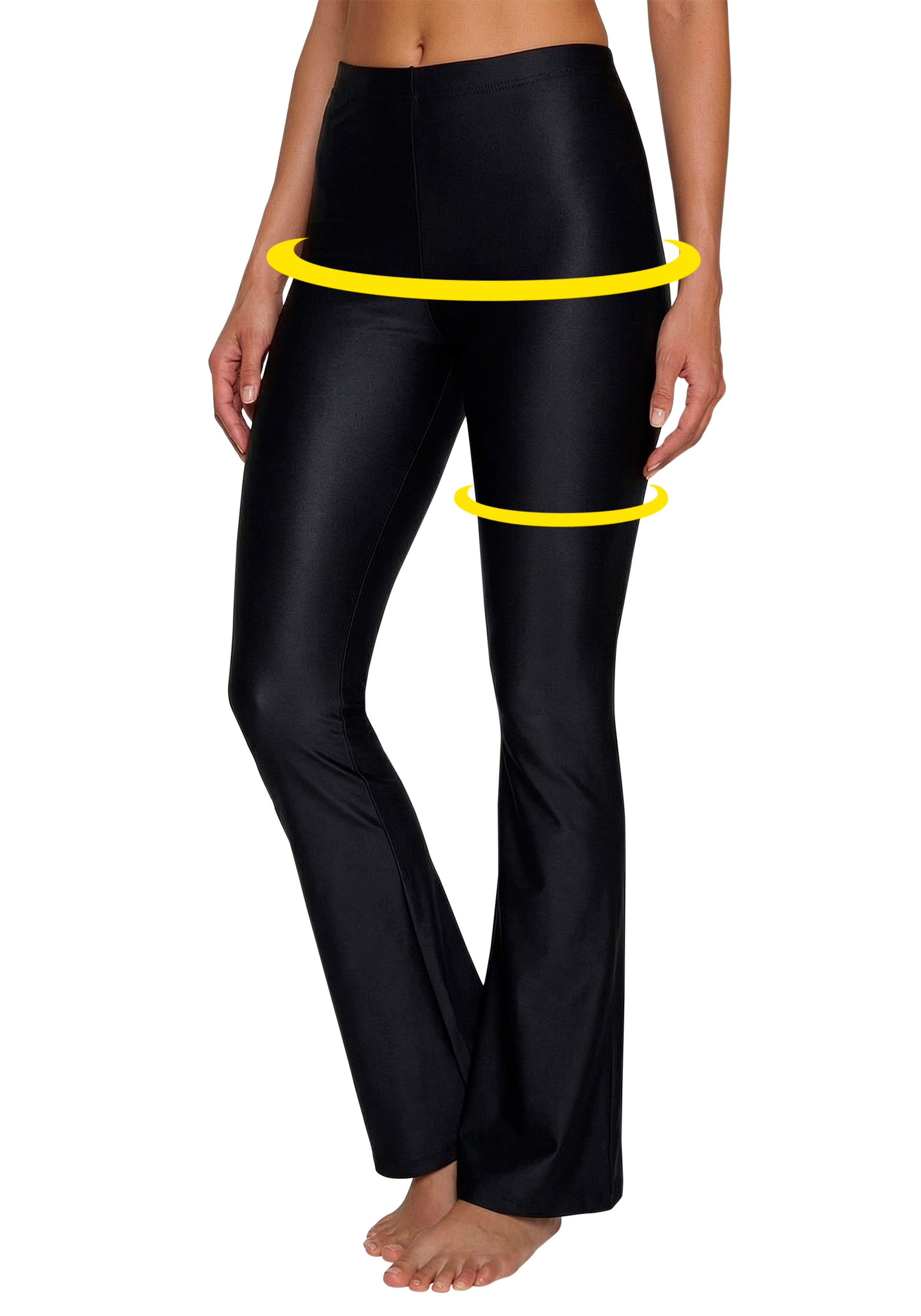 LASCANA Jazzpants Blickdicht, glatter Stoff, leichter Formeffekt (1-tlg., bis Gr. 52/54) aus leicht glänzender Qualität, Loungewear
