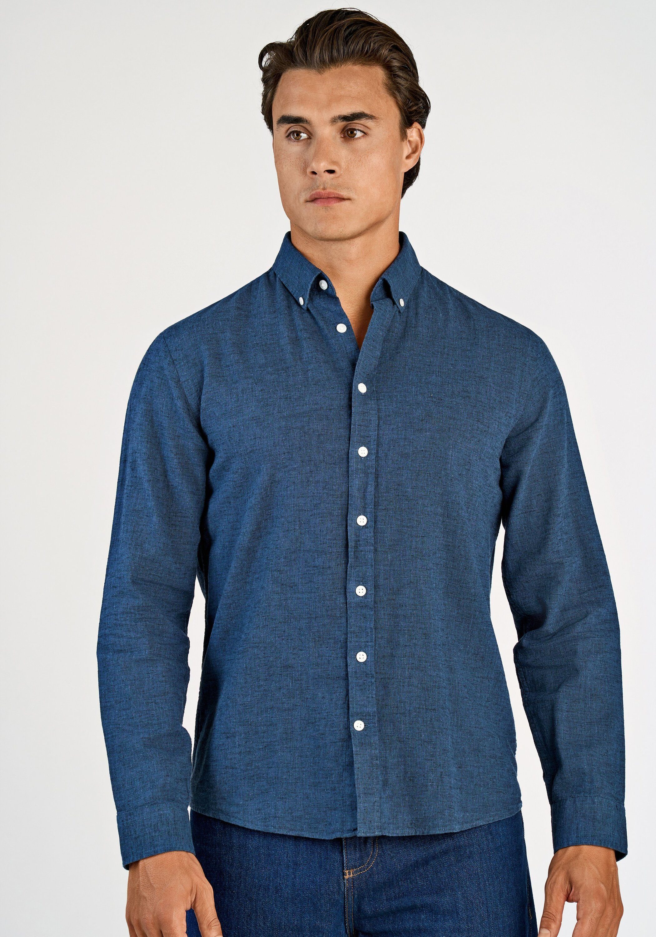 LINDBERGH Leinenhemd Leinenhemd (Langarm) Relaxed Fit