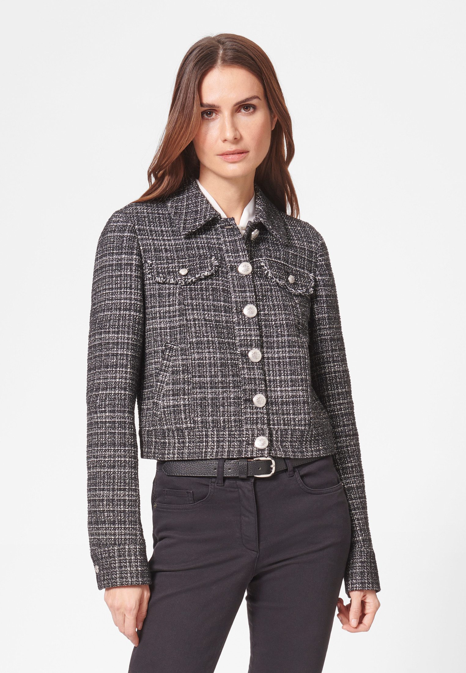 Outdoorjacke Kurze Tweedjacke