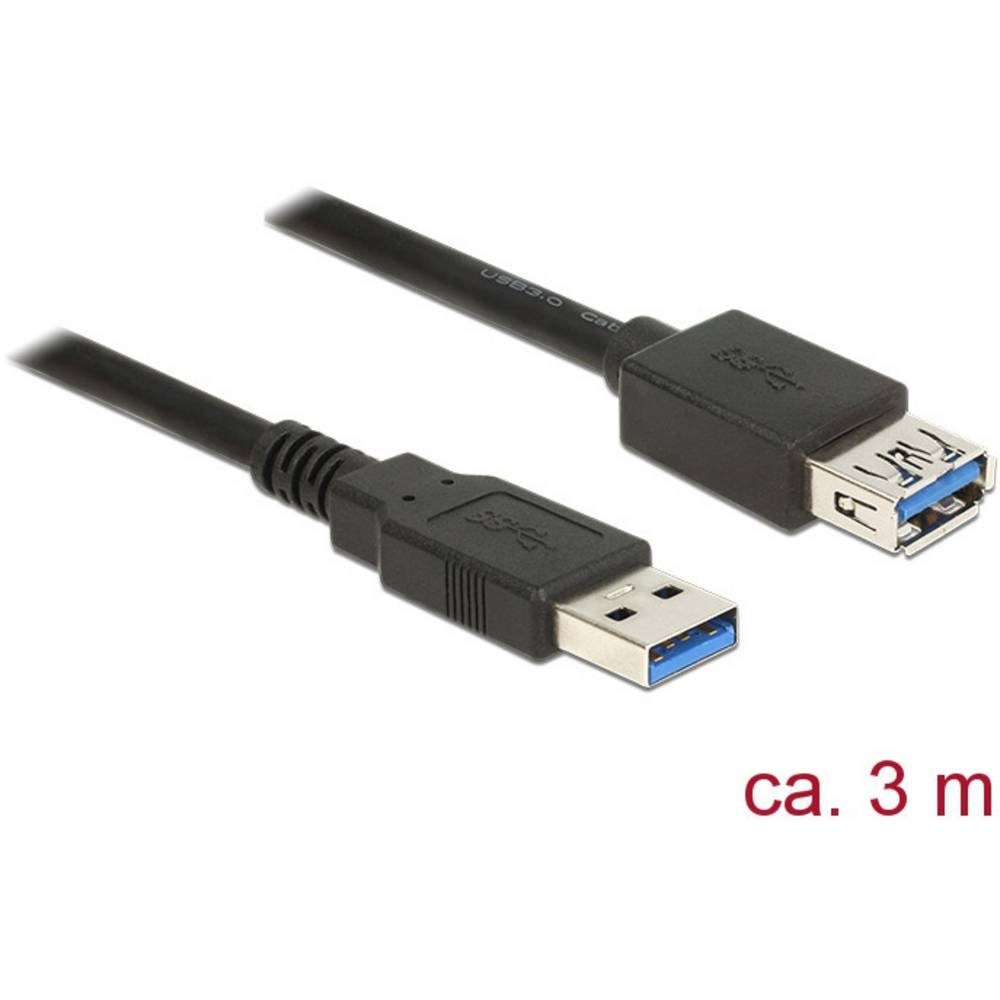 Delock Verlängerungskabel USB 3 Typ-A Stecker - USB 3 USB-Kabel, vergoldete Steckkontakte