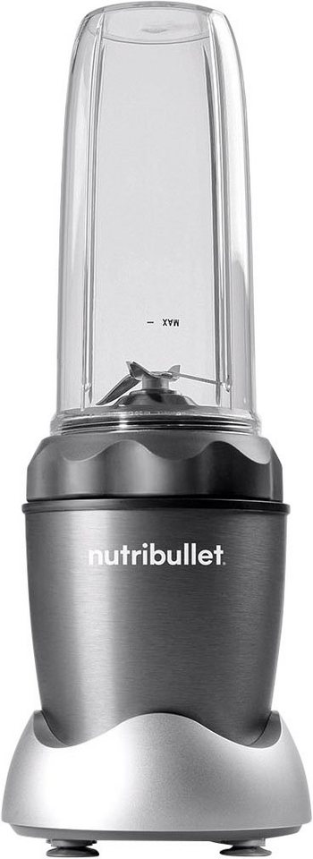 nutribullet Smoothie-Maker NB100DG, 1000 W, Standmixer, Multifunktionsmixer  inkl. 2 To-Go Trinkbecher, Dunkelgrau, Vielseitig: Mit diesem Mixer können  Sie auch heiße Zutaten