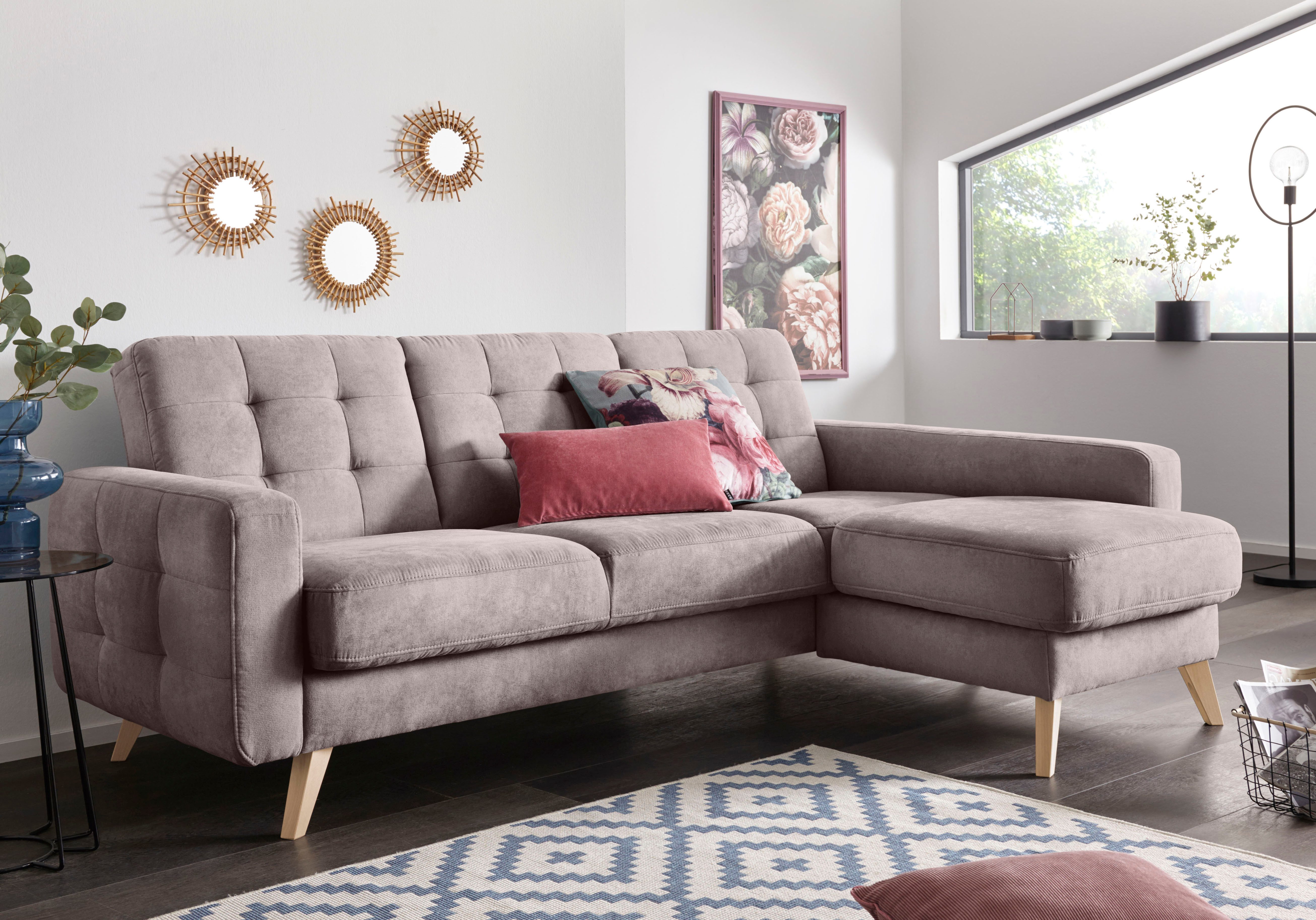 exxpo - sofa fashion Ecksofa Nappa, kompakt und komfortabel, bequem, zeitlo günstig online kaufen