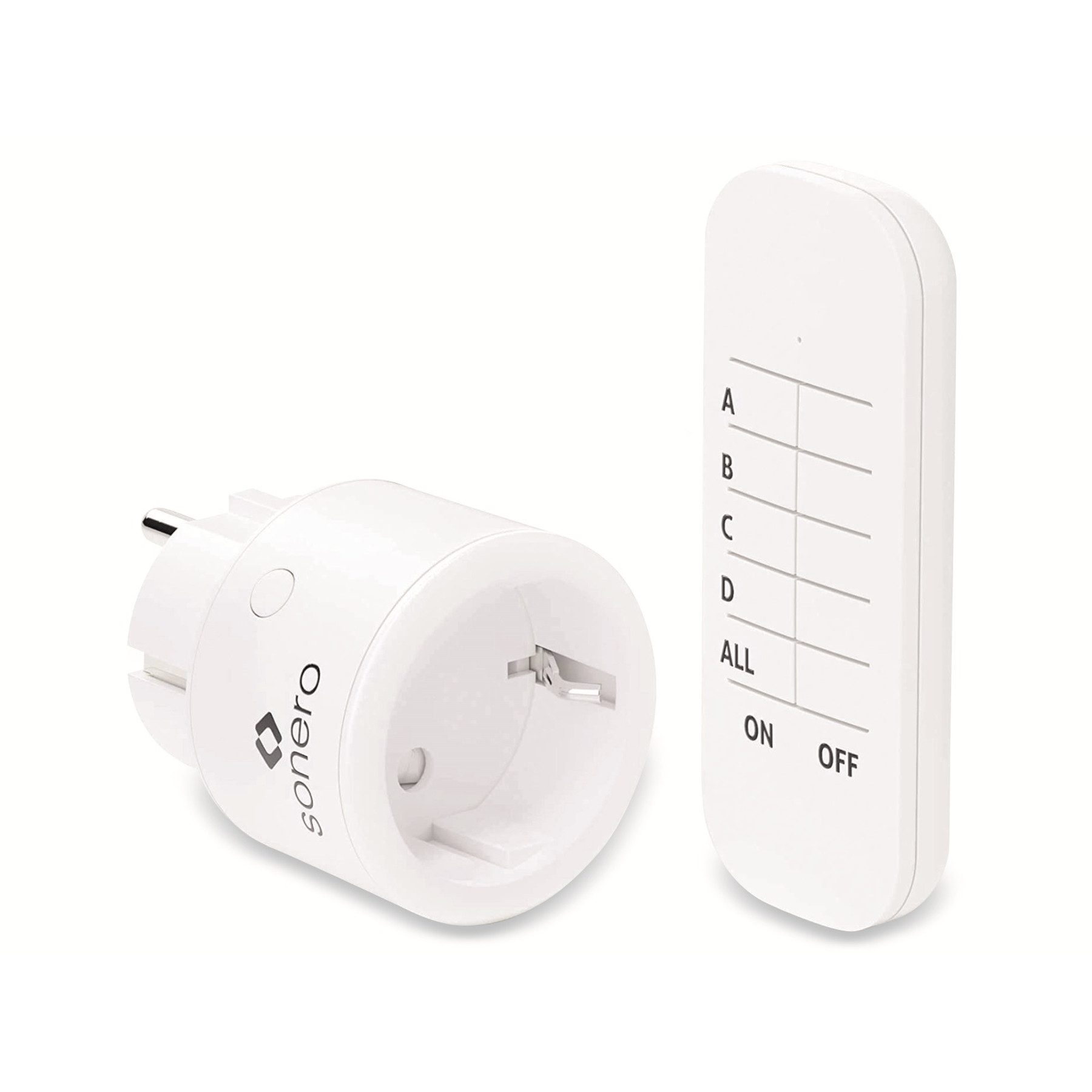 Licht-Funksteuerung SONERO Funksteckdosen-Set weiß, 1x Sender, 1x