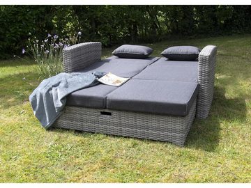 bellavista - Home&Garden® Loungesofa Gartensofa Multifunktionssofa Begur, Set 1 Teile, Sofa mit Fußablage auch als Outdoorbett oder Gartenliege verwendbar