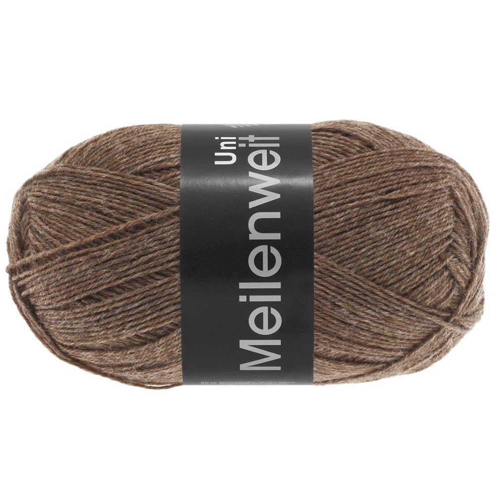 LANA GROSSA MEILENWEIT 100 g UNI 4-fach Sockenwolle Häkelwolle, 420 m (Waschmaschinenfest, filzfrei und extra strapazierfähig, 4-fach Sockengarn aus 80 % Schurwolle in Uni-Farben), 100 g