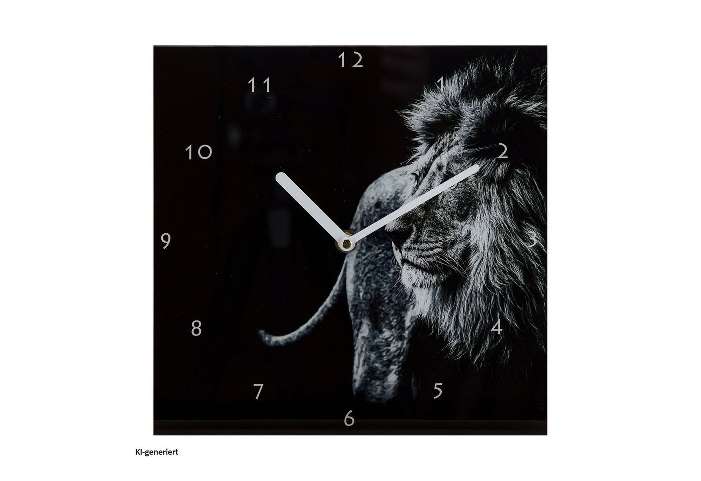 HTI-Living Wanduhr Wanduhr Löwe (Wanddeko Wandbild Glas)
